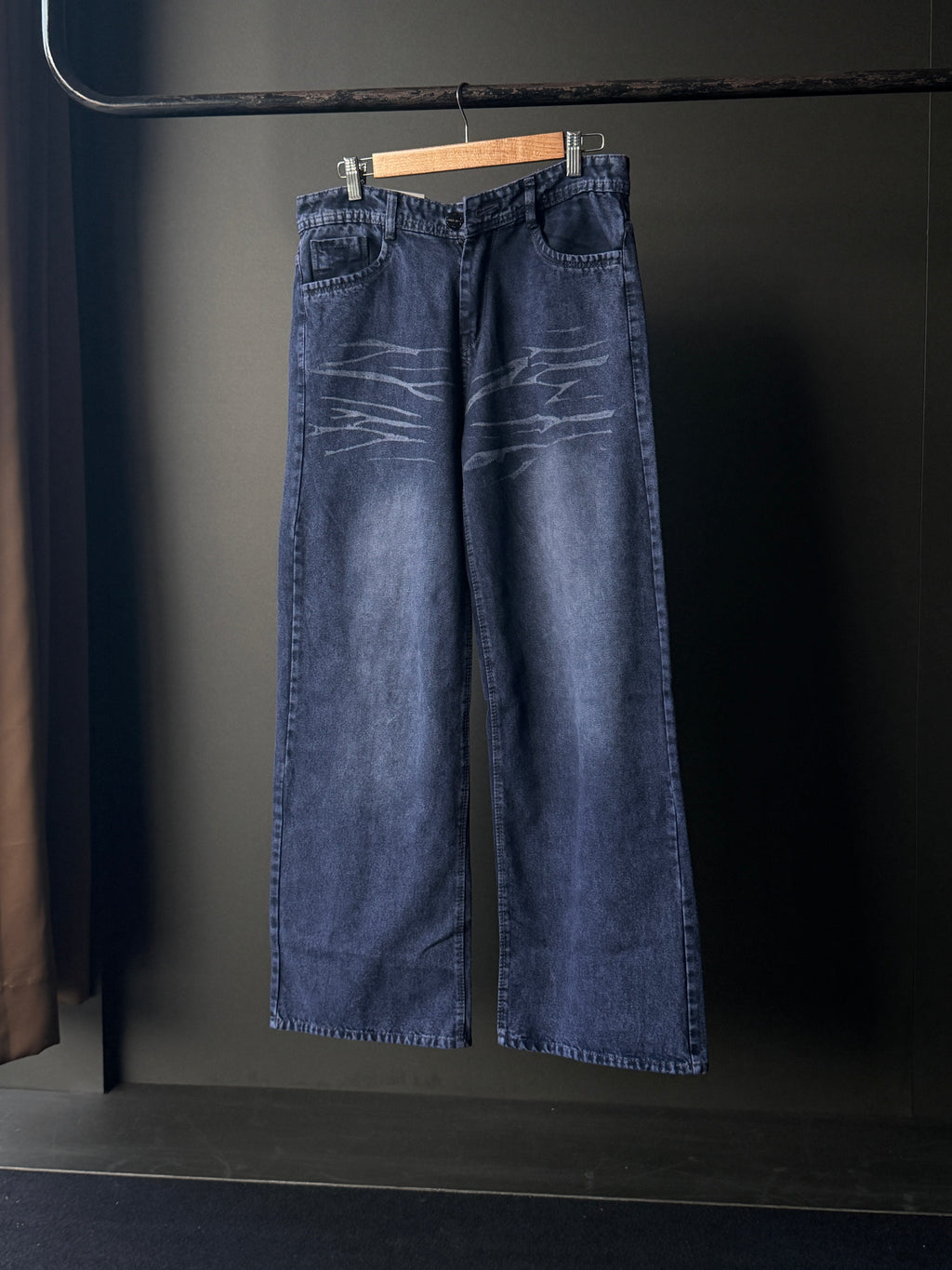 Indigo Trace Denim              WideLeg Baggy Jn2/3