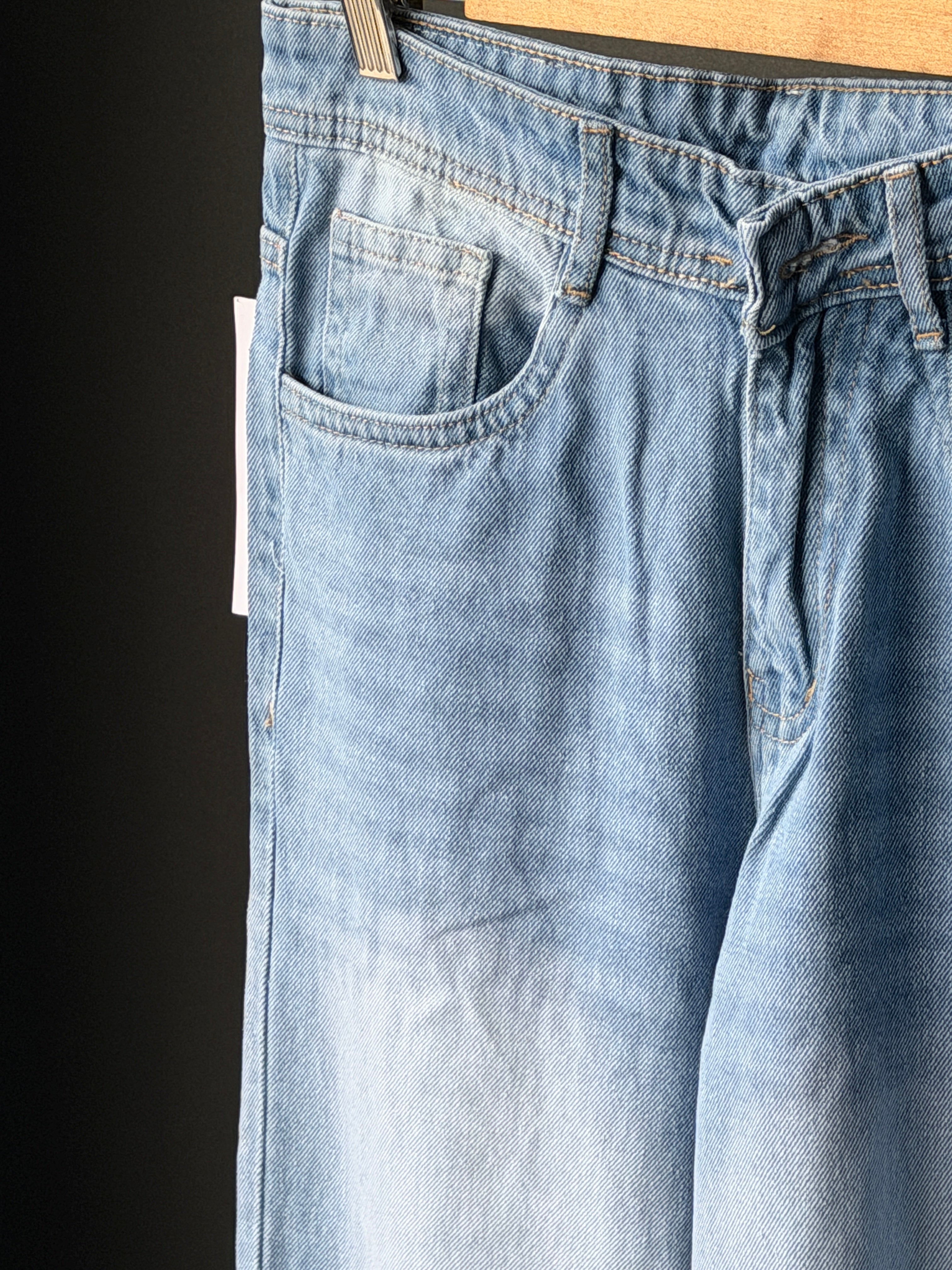 Concrete Blue Whisker Shaded Denim WideLeg Baggy