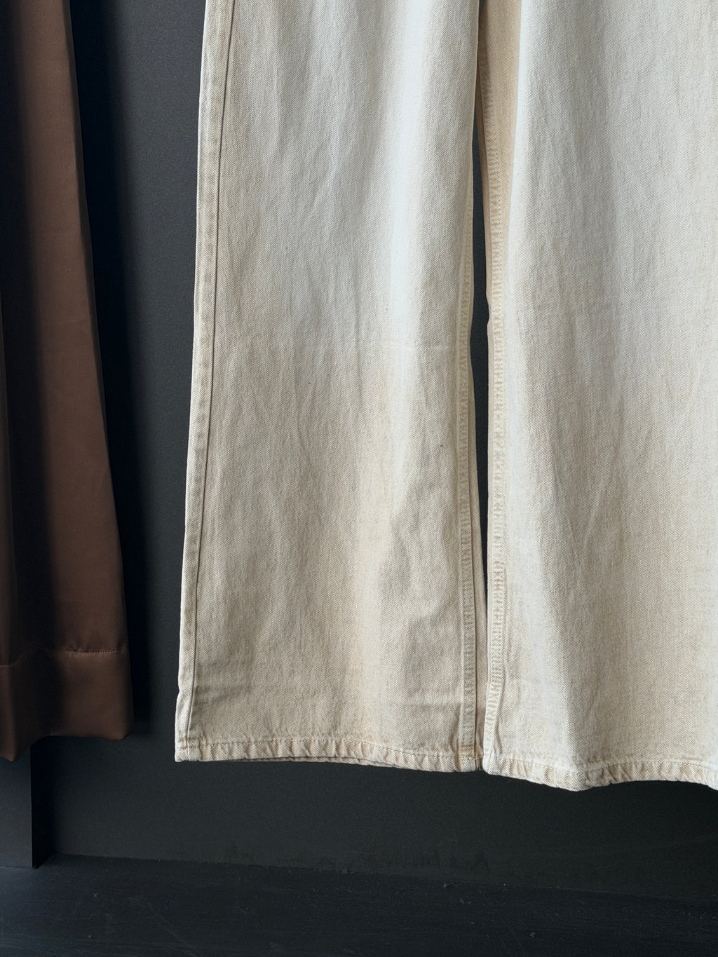 Orvyn Cream Washed Shade Denim WideLeg Baggy Jn10/6