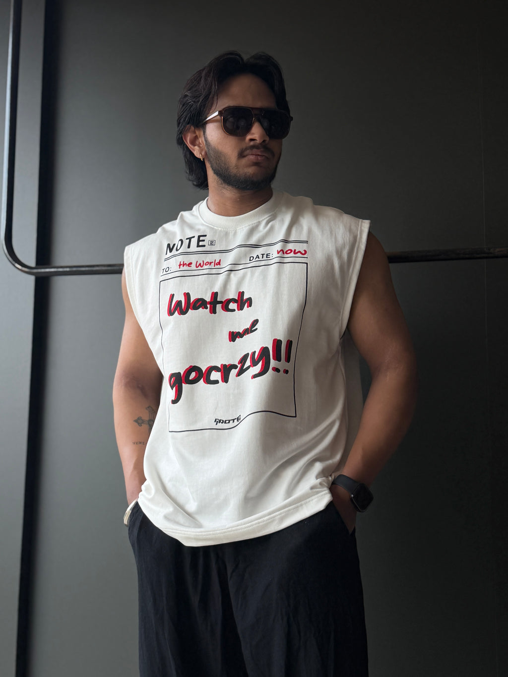 Watch Me Ivory                 Sleeveless TShirt