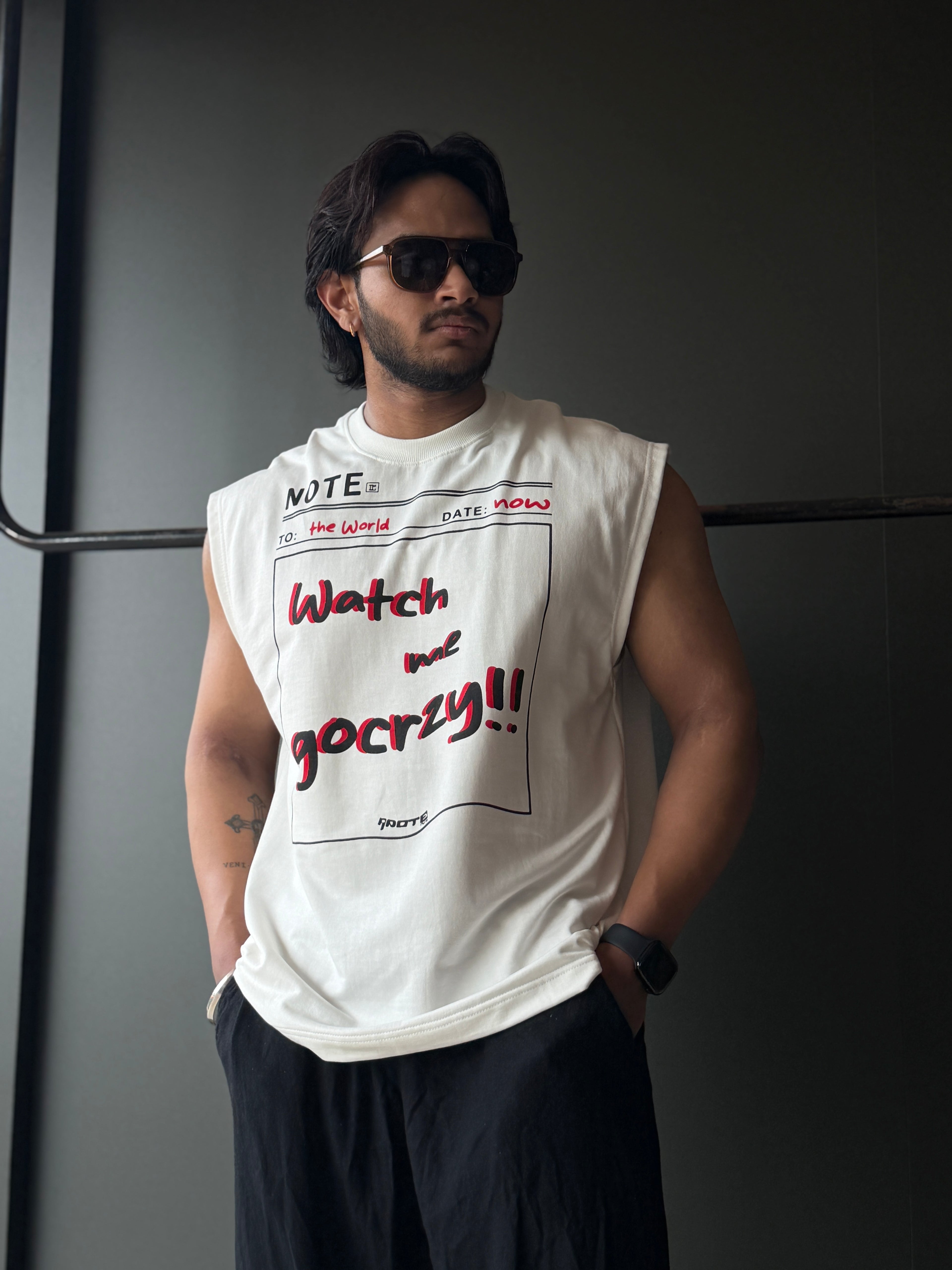 Watch Me Ivory                 Sleeveless TShirt