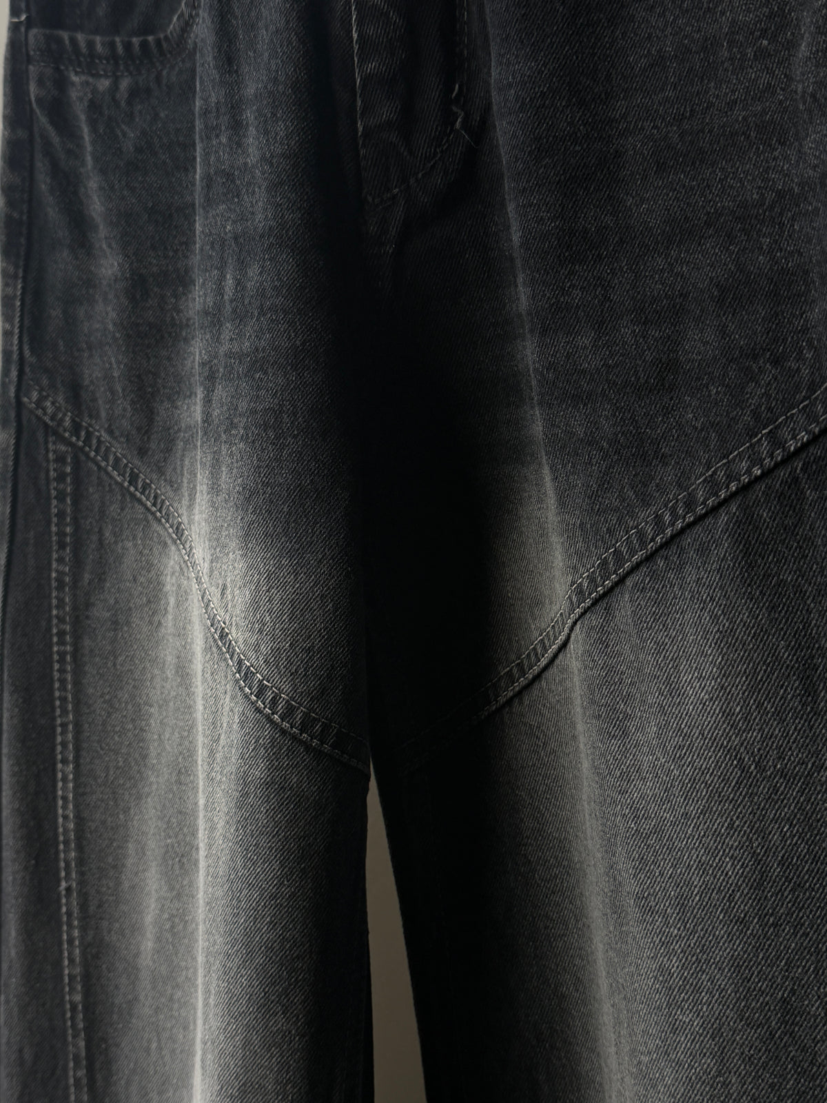 Coalframe Heavy Washed Panel Denim WideLeg Baggy Jn13/1
