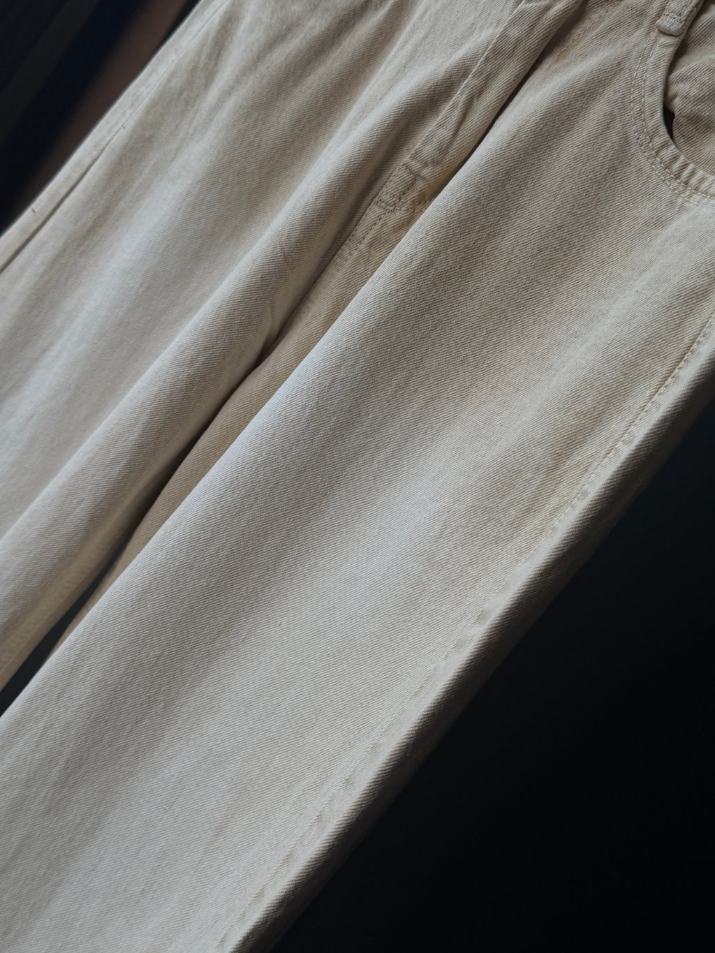 Orvyn Cream Washed Shade Denim WideLeg Baggy Jn10/6