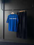 Blue Tee & Black Baggy                       Street Wear Outfit Combo