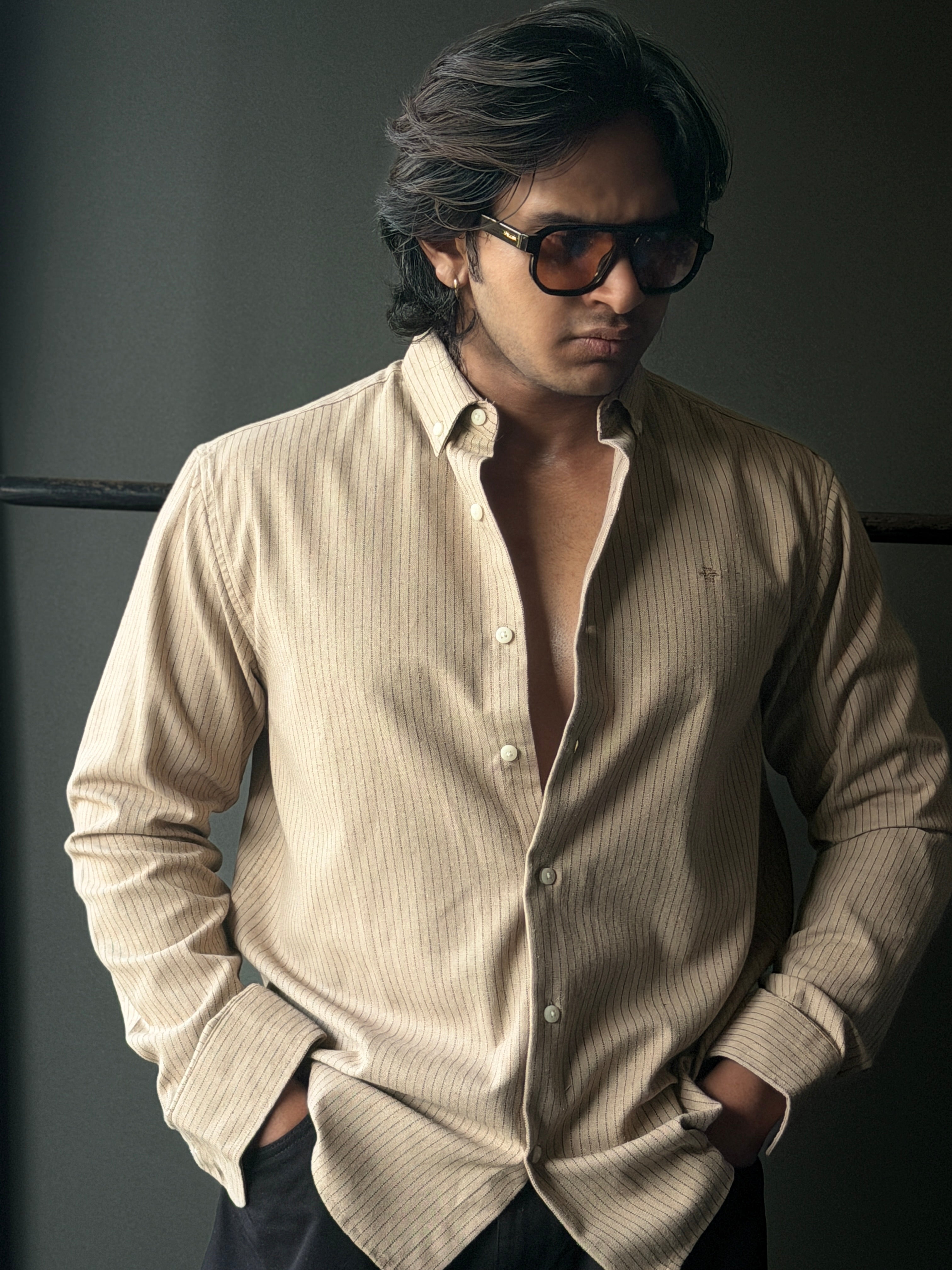 Desert Sand Classic Stripe FullSleeve Shirt
