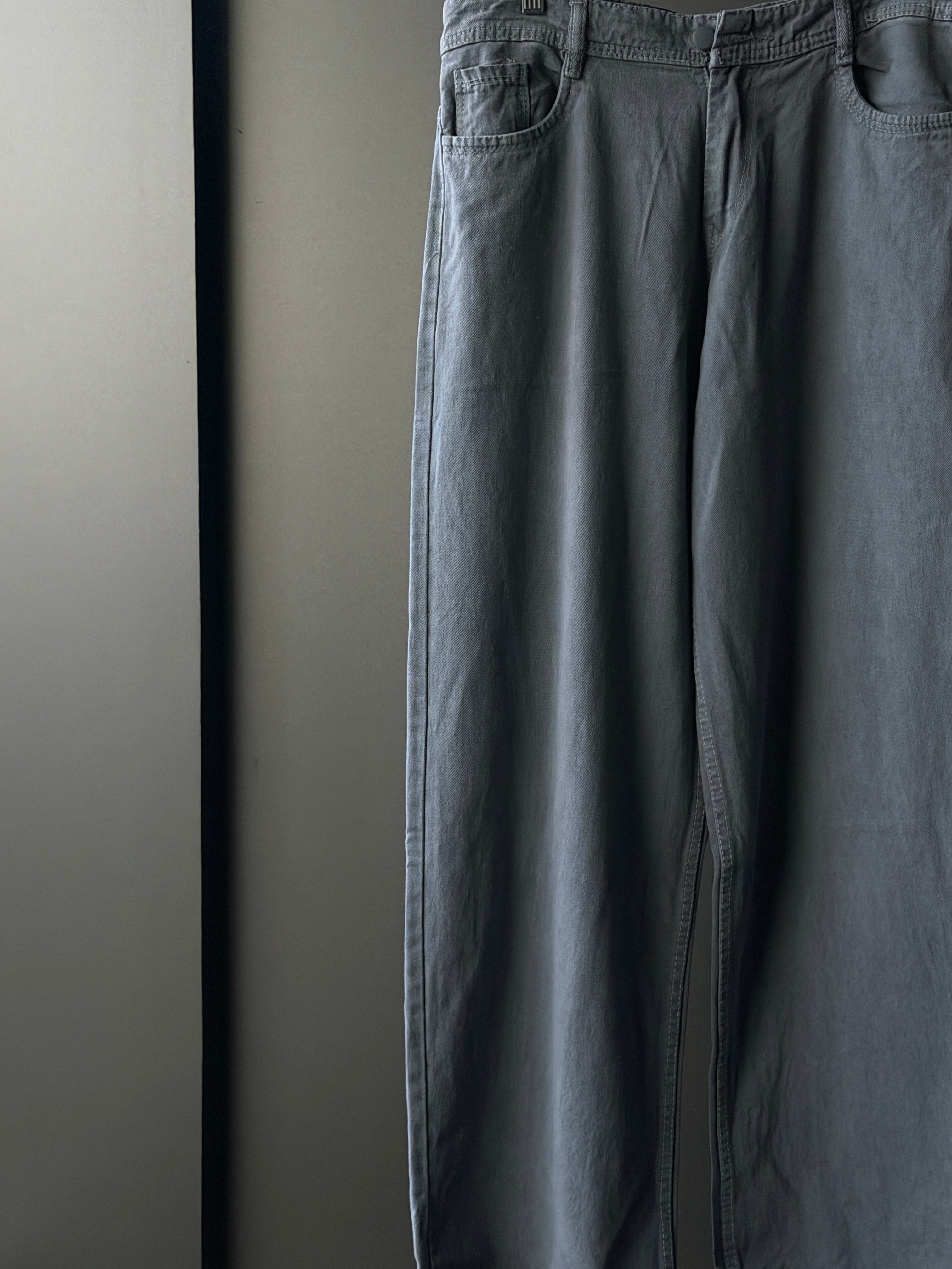 Slate Grey Denim                 WideLeg Baggy Jn4/4