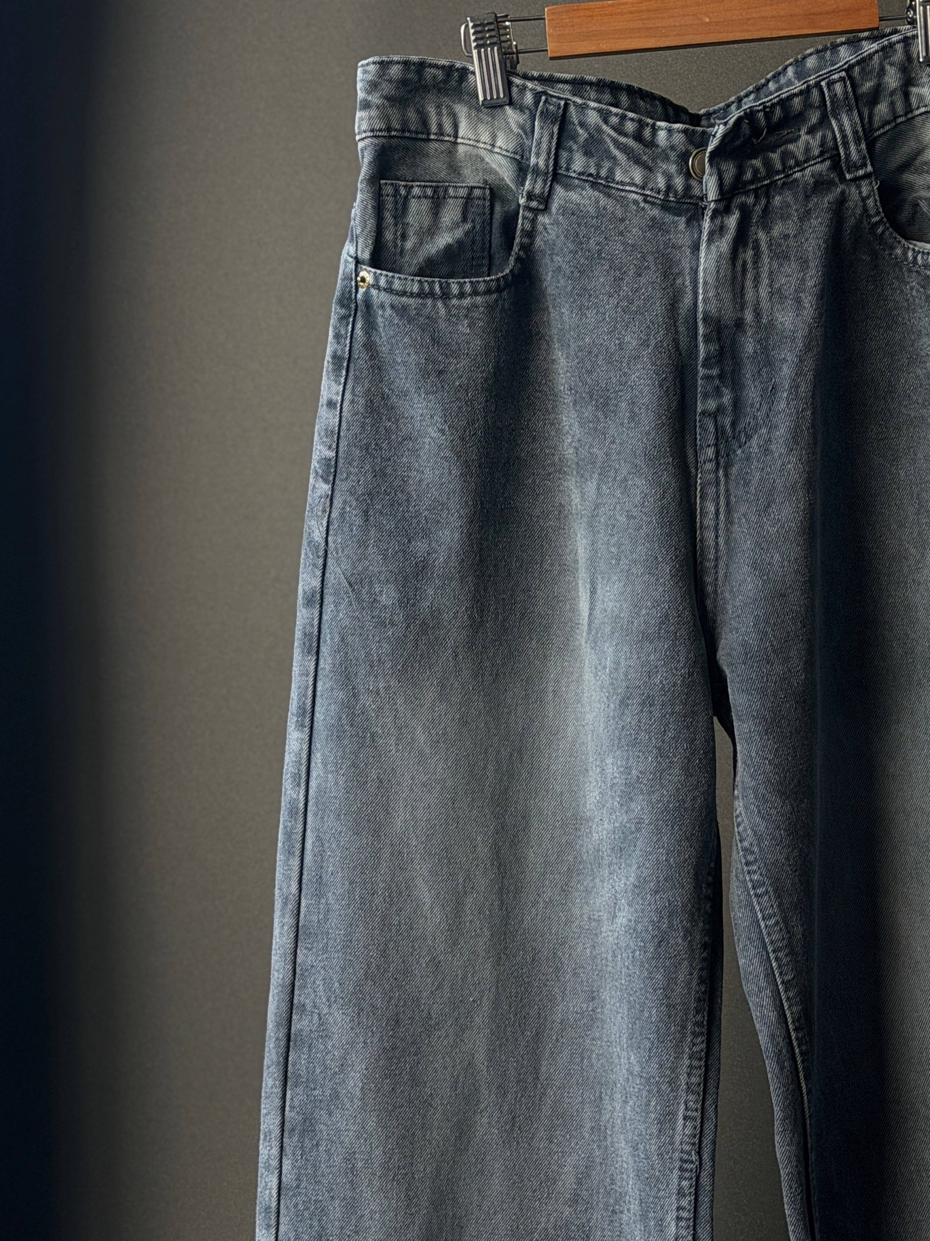 Charcoal Grey Denim          WideLeg Baggy Jn5/4