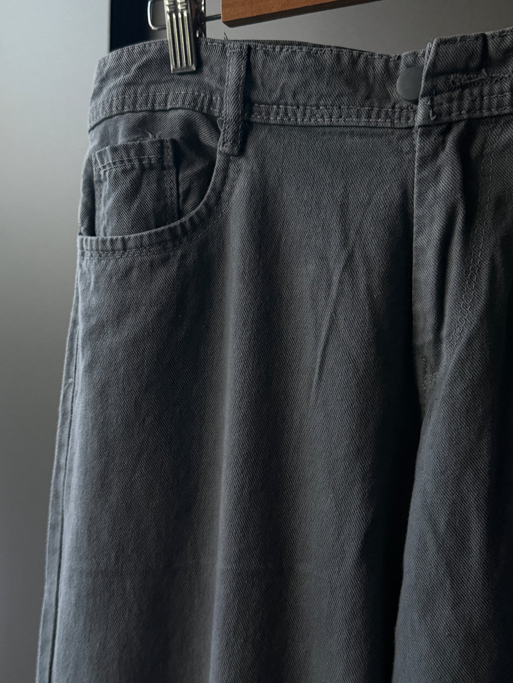 Slate Grey Denim                 WideLeg Baggy Jn4/4