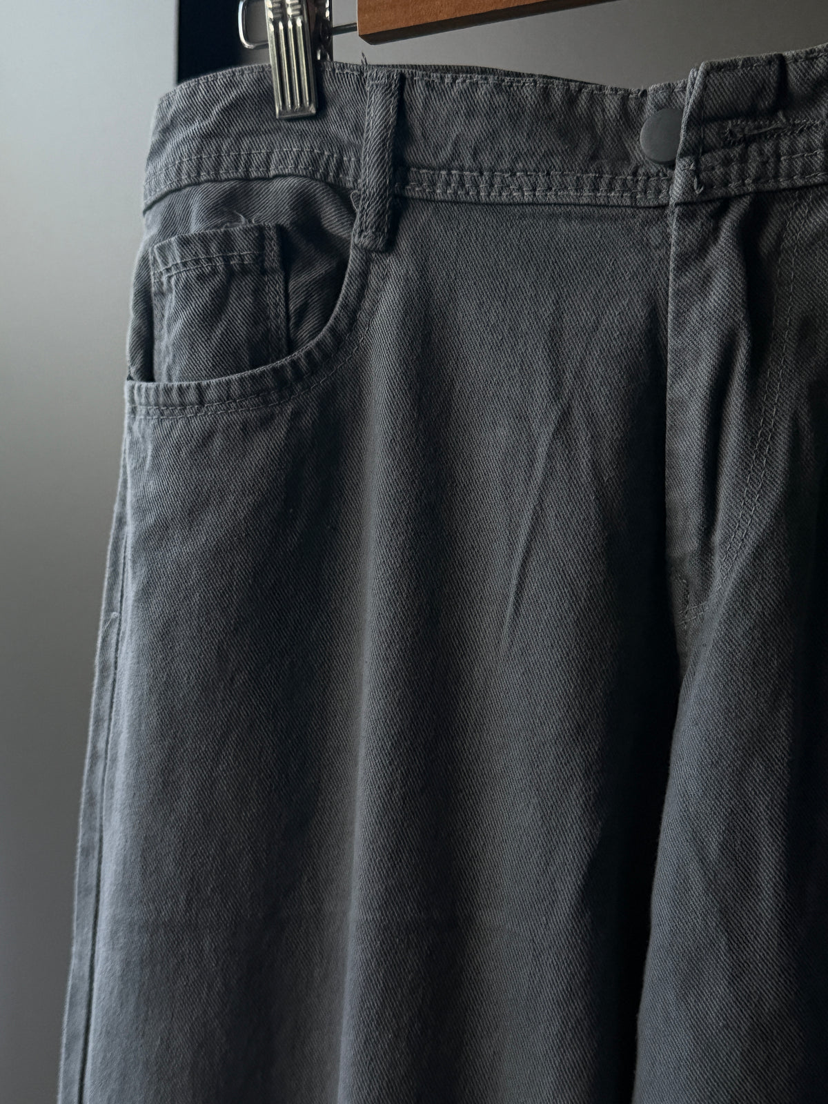 Slate Grey Denim                 WideLeg Baggy Jn4/4