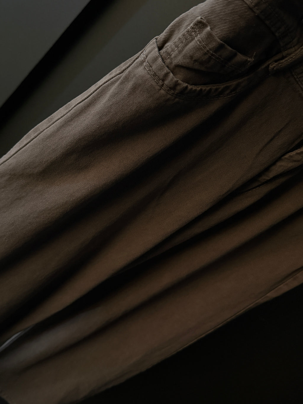 Mocha Brown Denim           WideLeg Baggy Jn4/1