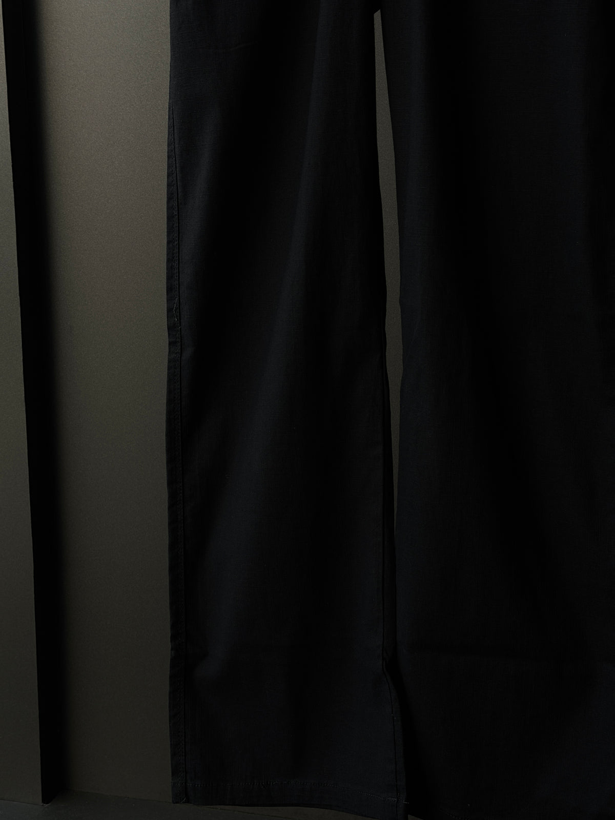 Onyx Black Linen Baggy Pants