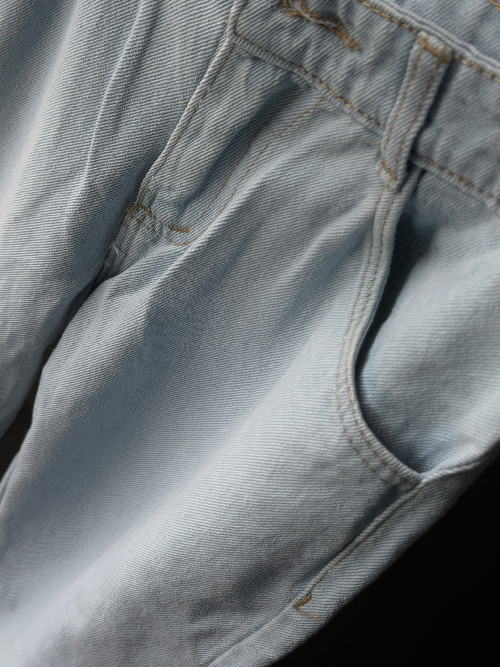 Ice District Whisker Shaded    Denim WideLeg Baggy