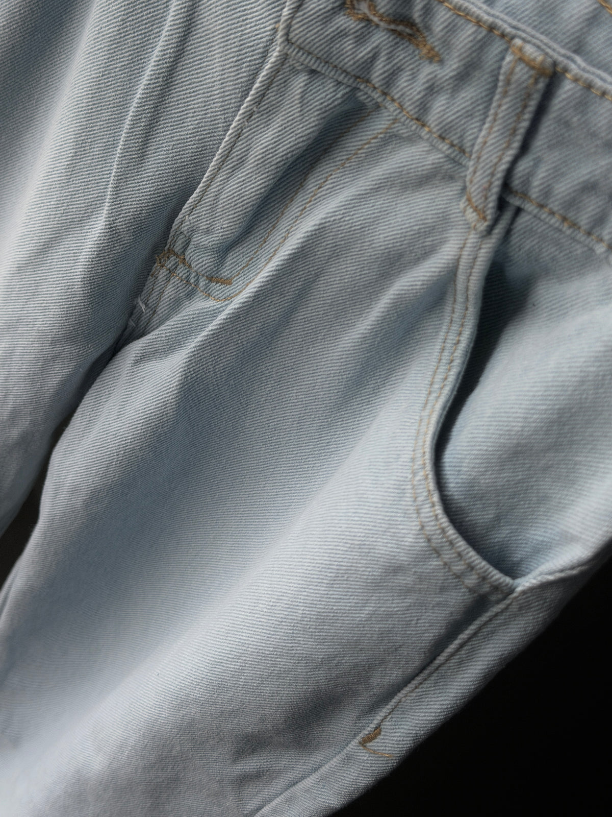 Ice District Whisker Shaded    Denim WideLeg Baggy