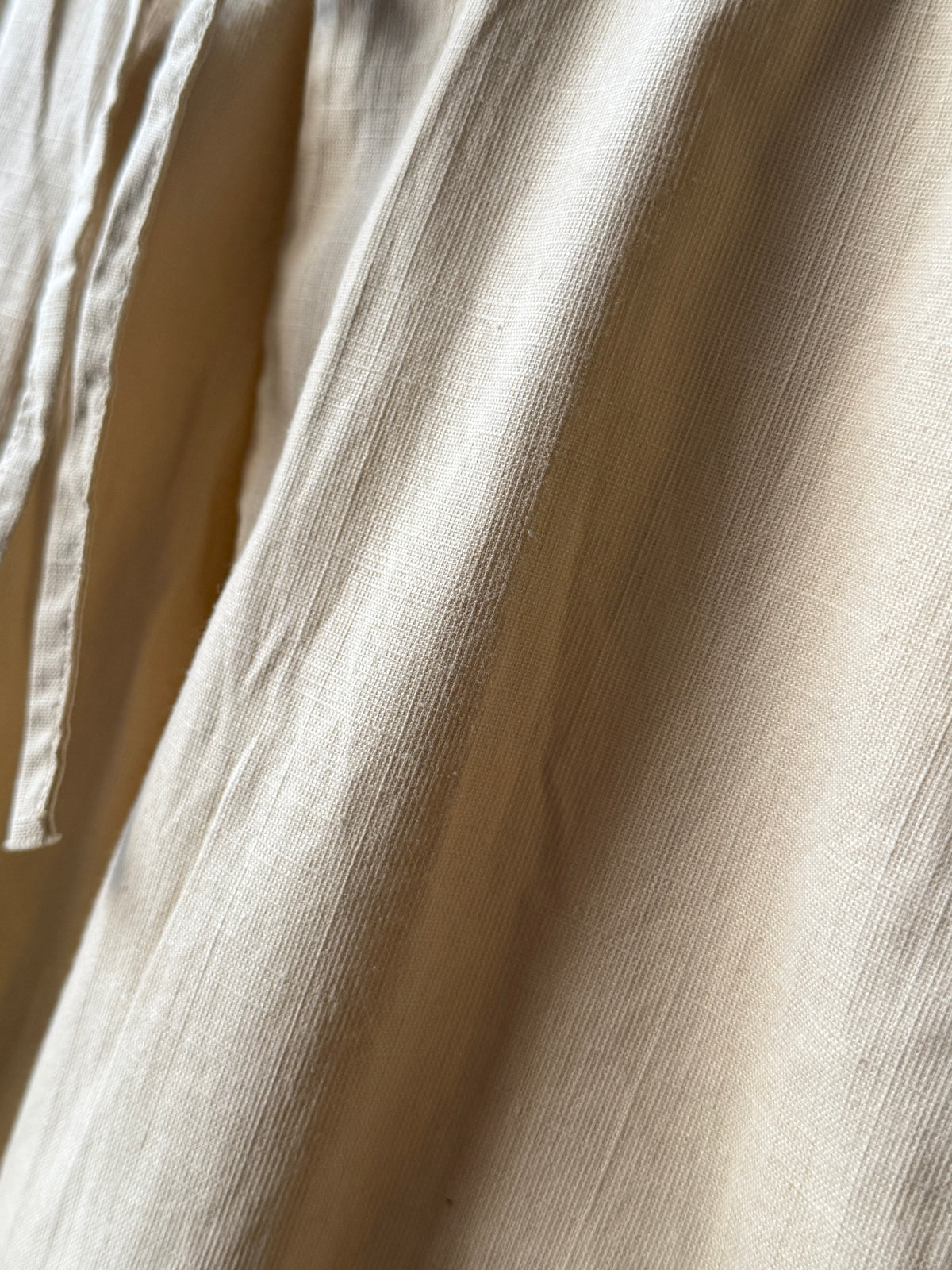 Ivory Cream  Linen Baggy Pants