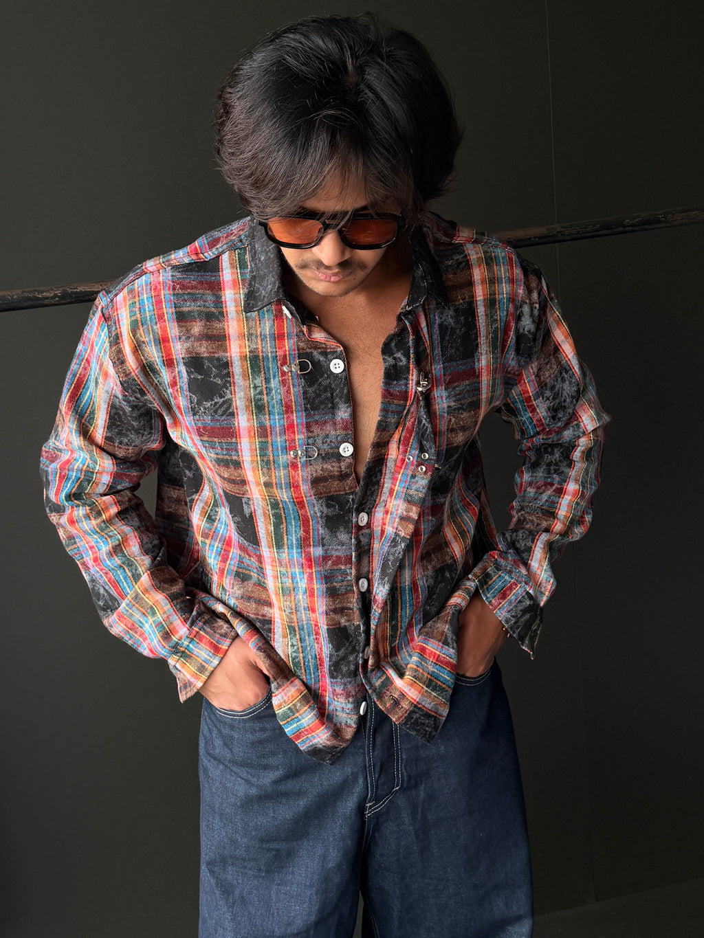 Outlaw Plaid IMP Brush Cotton Fullsleeve Shirt