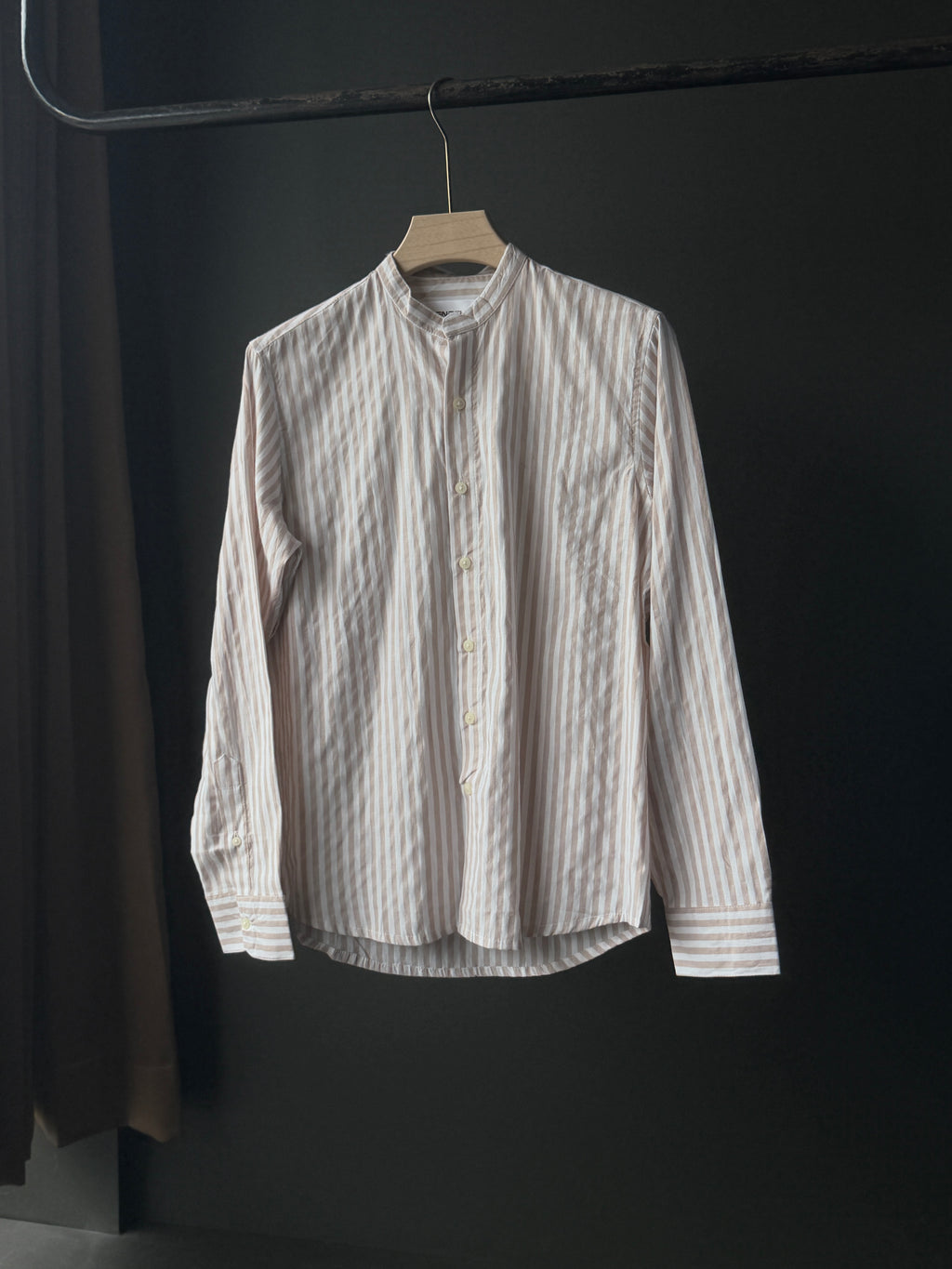 Sandstone Beige Classic Stripe FullSleeve Shirts