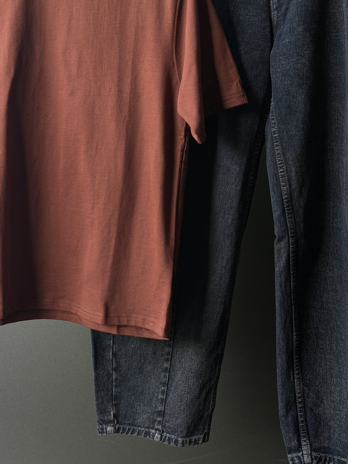 Rust District Streetwear Combo FiveSleeve Tee & Barrel baggy