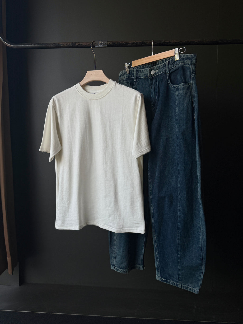 Raw Ivory Streetwear Combo FiveSleeve Tee & barrel Fit Baggy