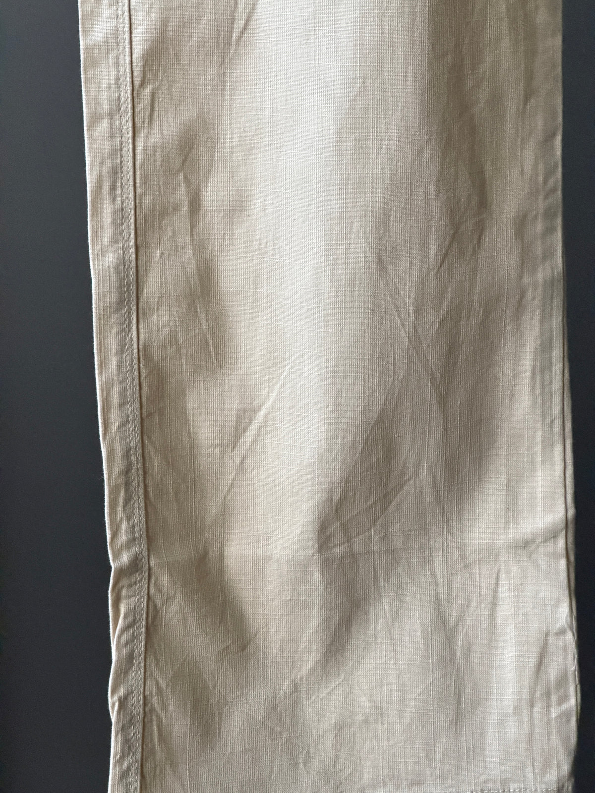 Ivory Cream  Linen Baggy Pants