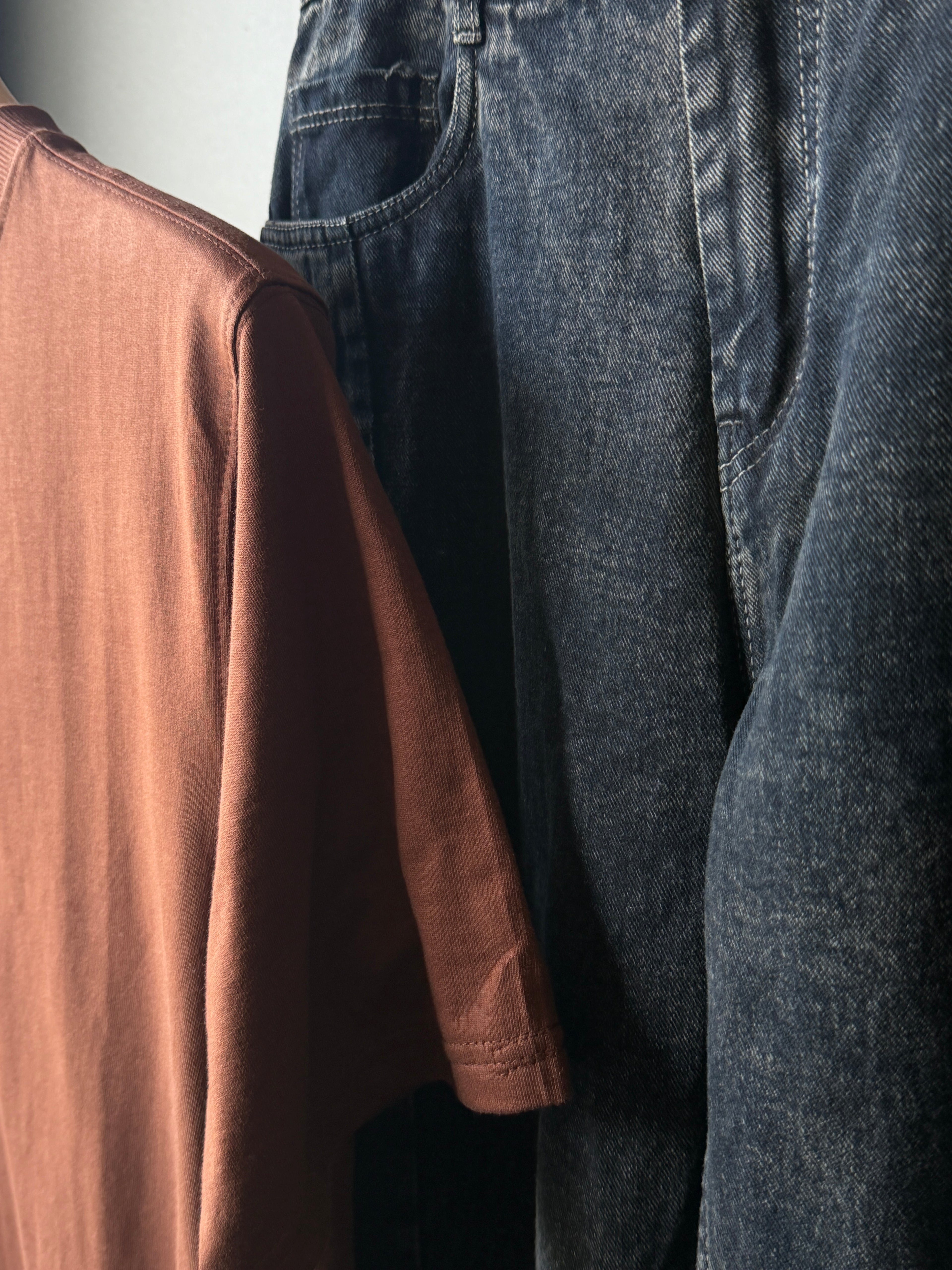 Rust District Streetwear Combo FiveSleeve Tee & Barrel baggy