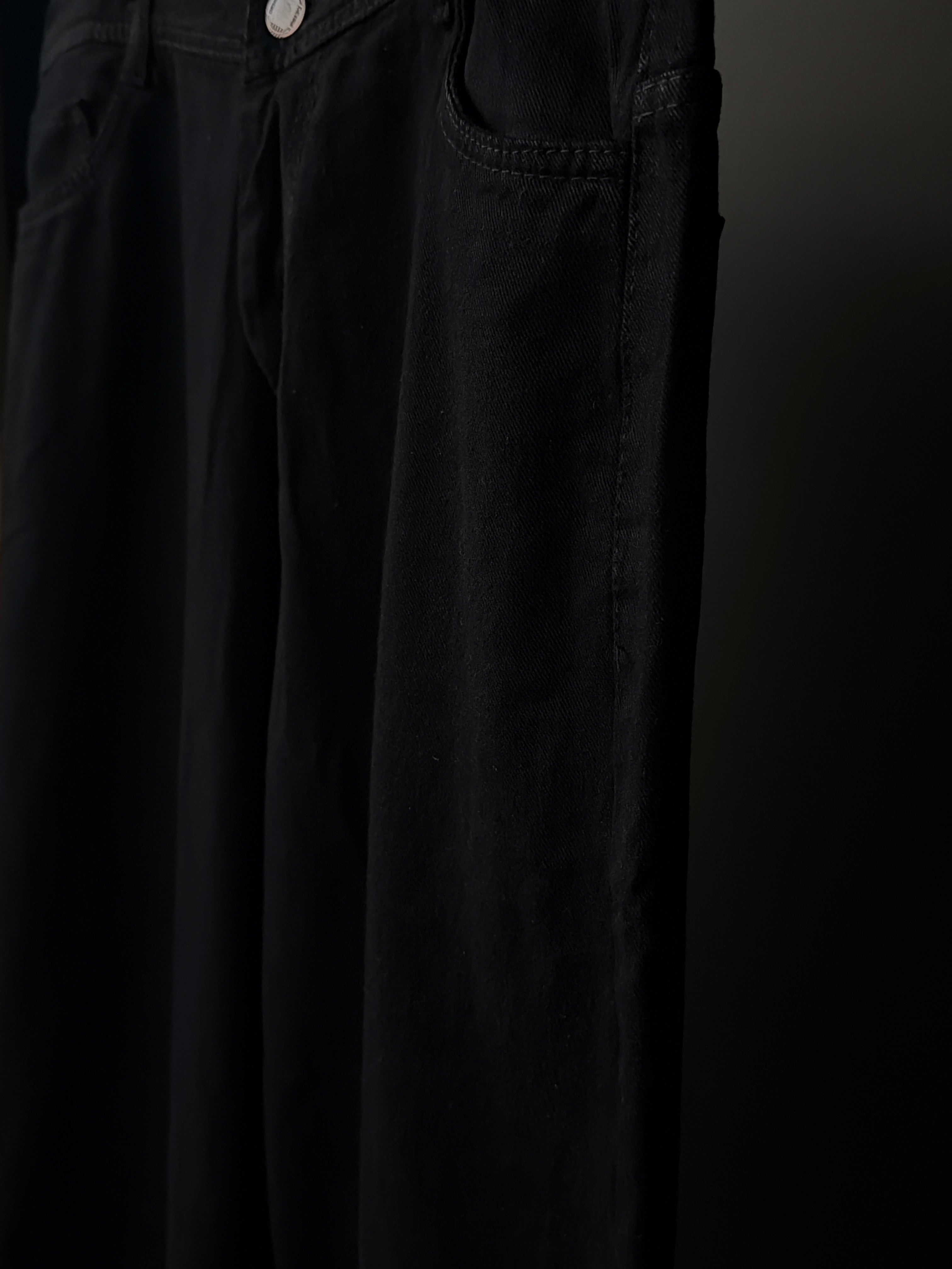 Zyven Solid black Denim     WideLeg Baggy Jn10/7
