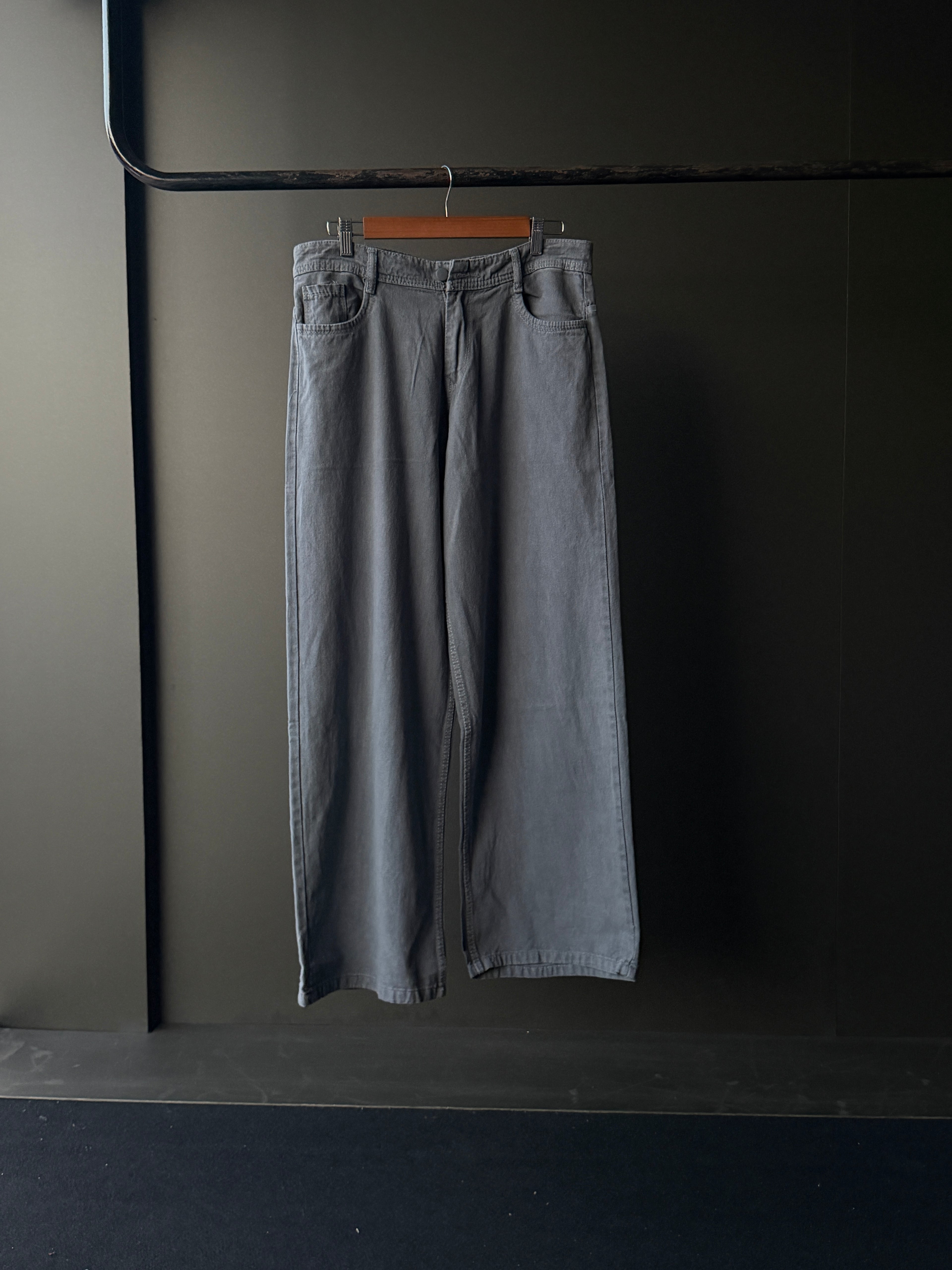 Slate Grey Denim                 WideLeg Baggy Jn4/4