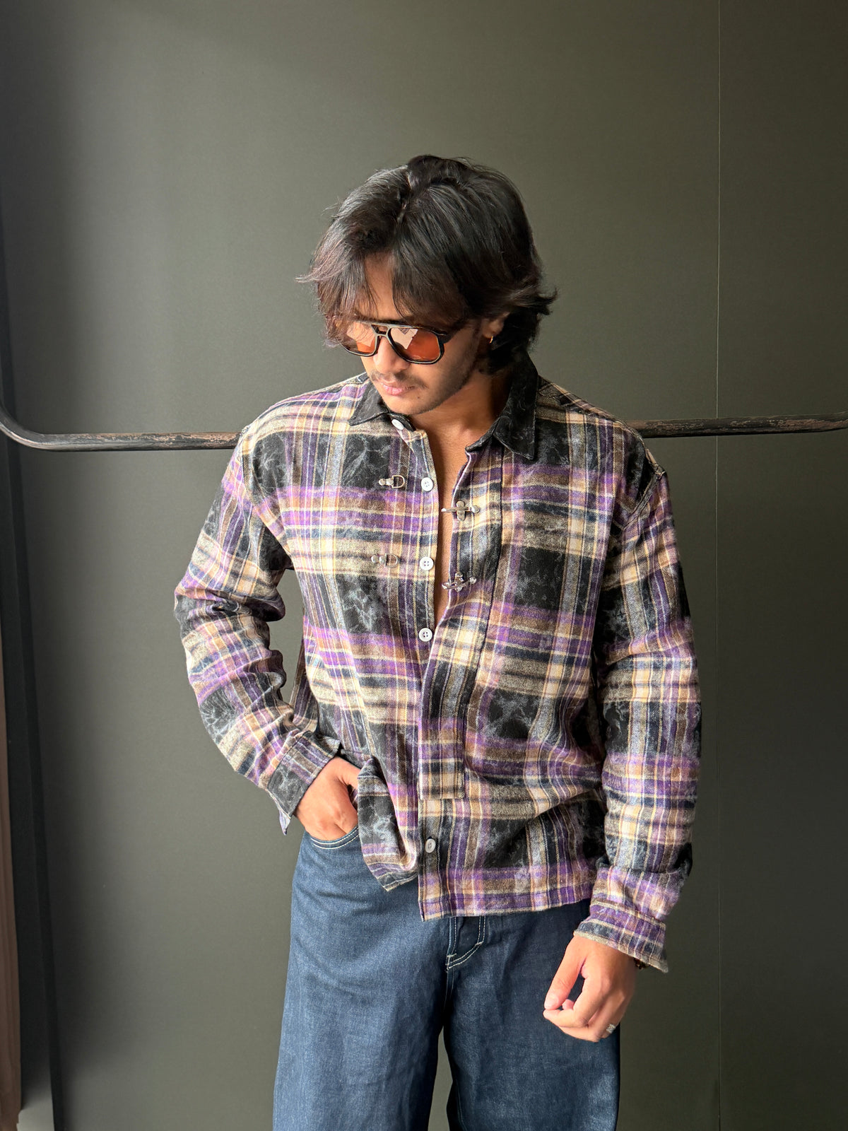 Grind Check IMP Brush Cotton Fullsleeve Shirt