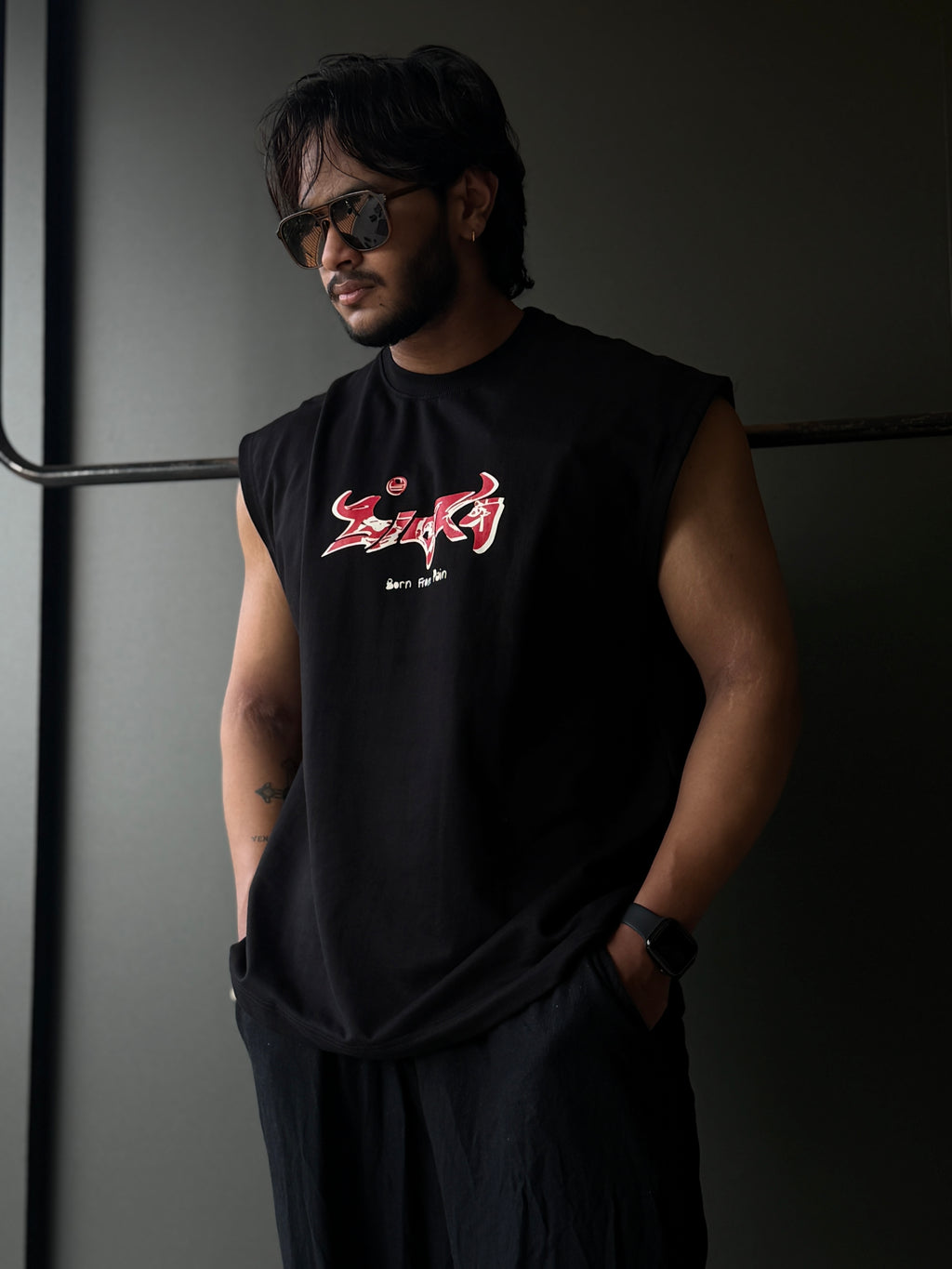 Cash Riot Black                Sleeveless TShirt