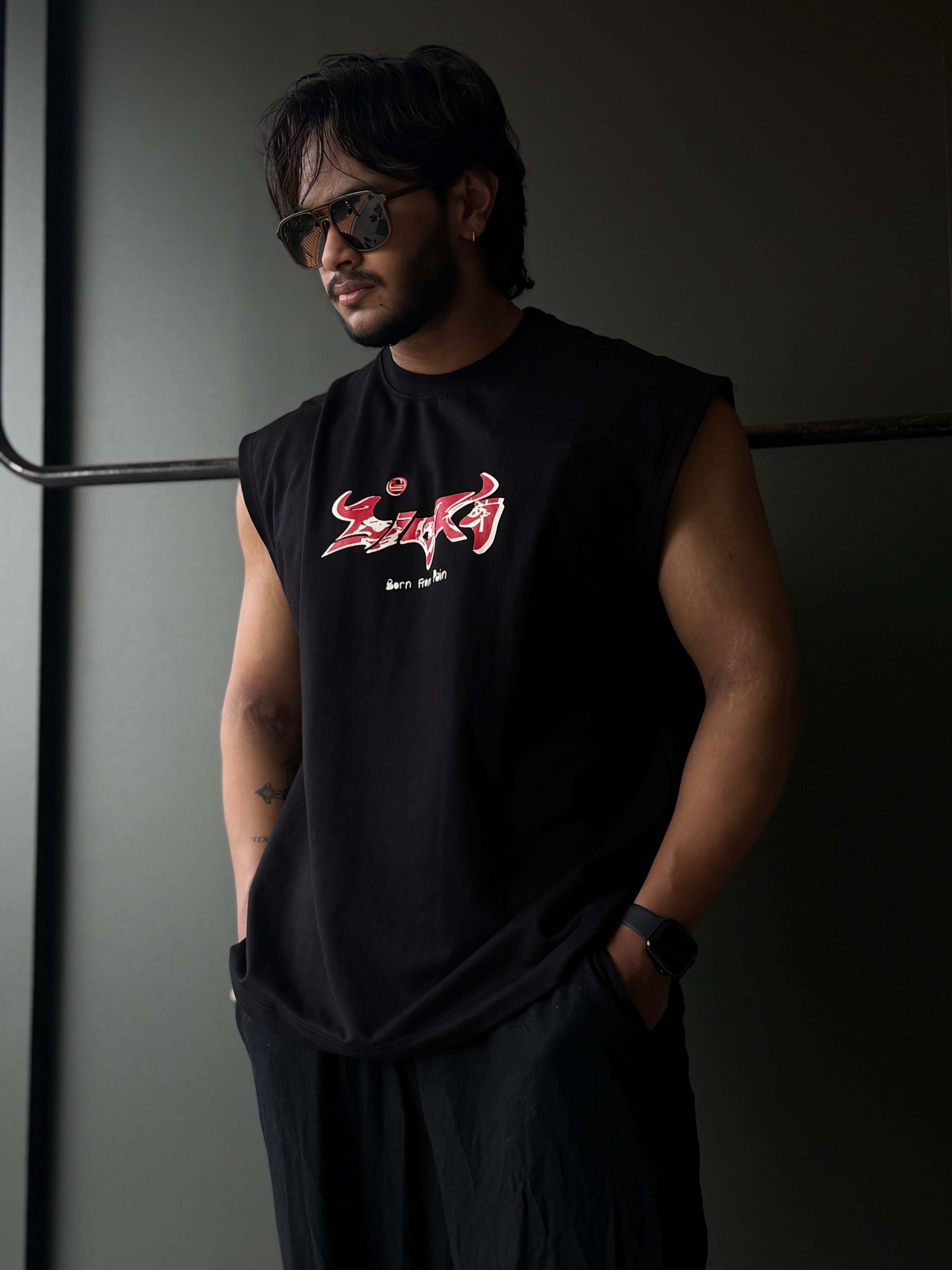 Cash Riot Black                Sleeveless TShirt