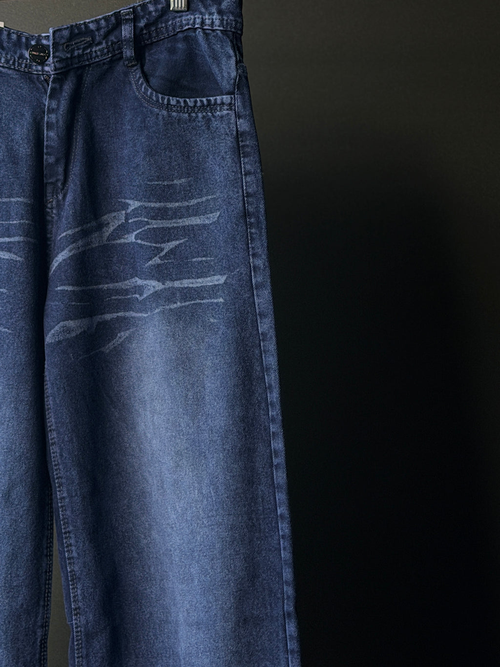 Indigo Trace Denim              WideLeg Baggy Jn2/3
