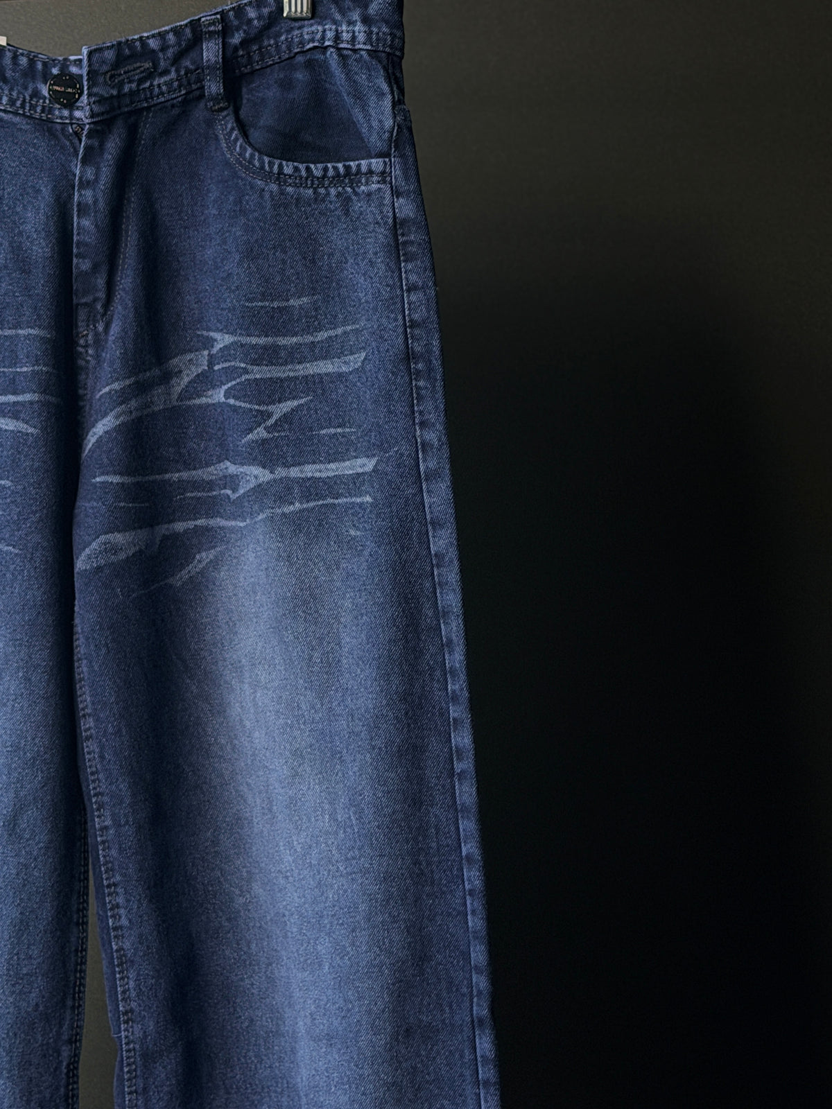 Indigo Trace Denim              WideLeg Baggy Jn2/3