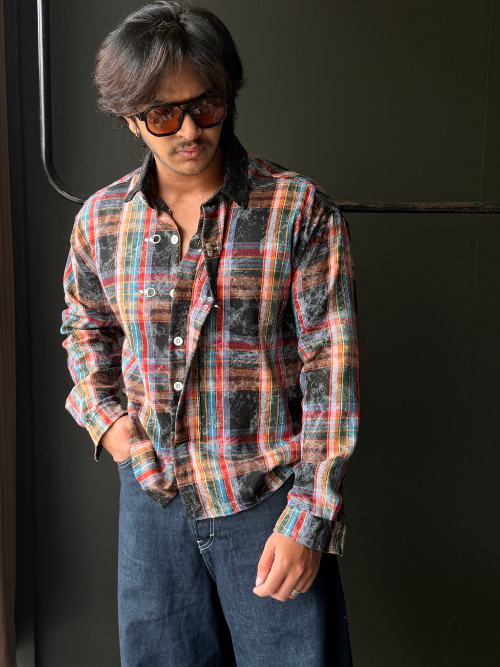 Outlaw Plaid IMP Brush Cotton Fullsleeve Shirt