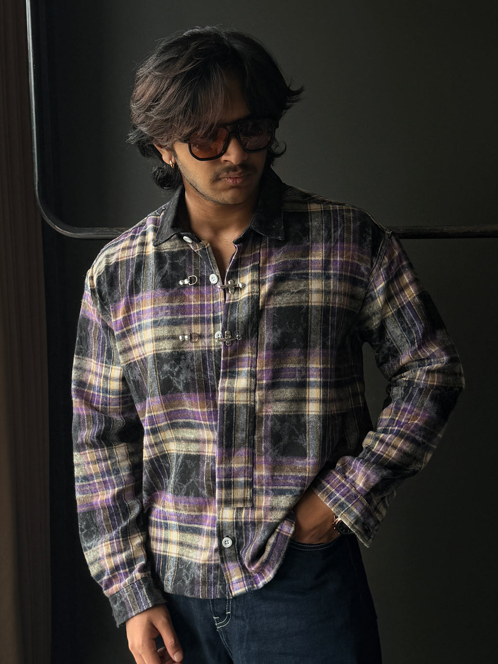 Grind Check IMP Brush Cotton Fullsleeve Shirt