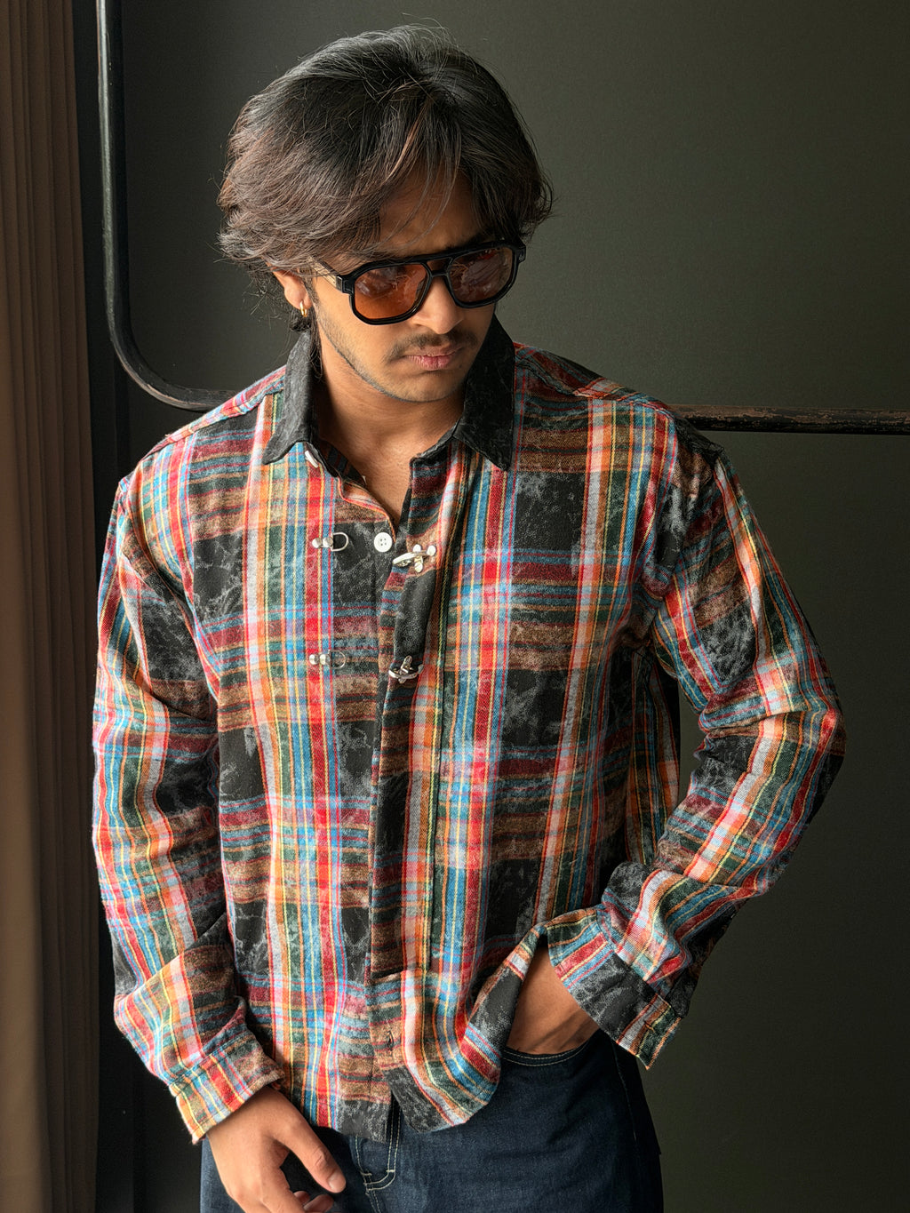 Outlaw Plaid IMP Brush Cotton Fullsleeve Shirt