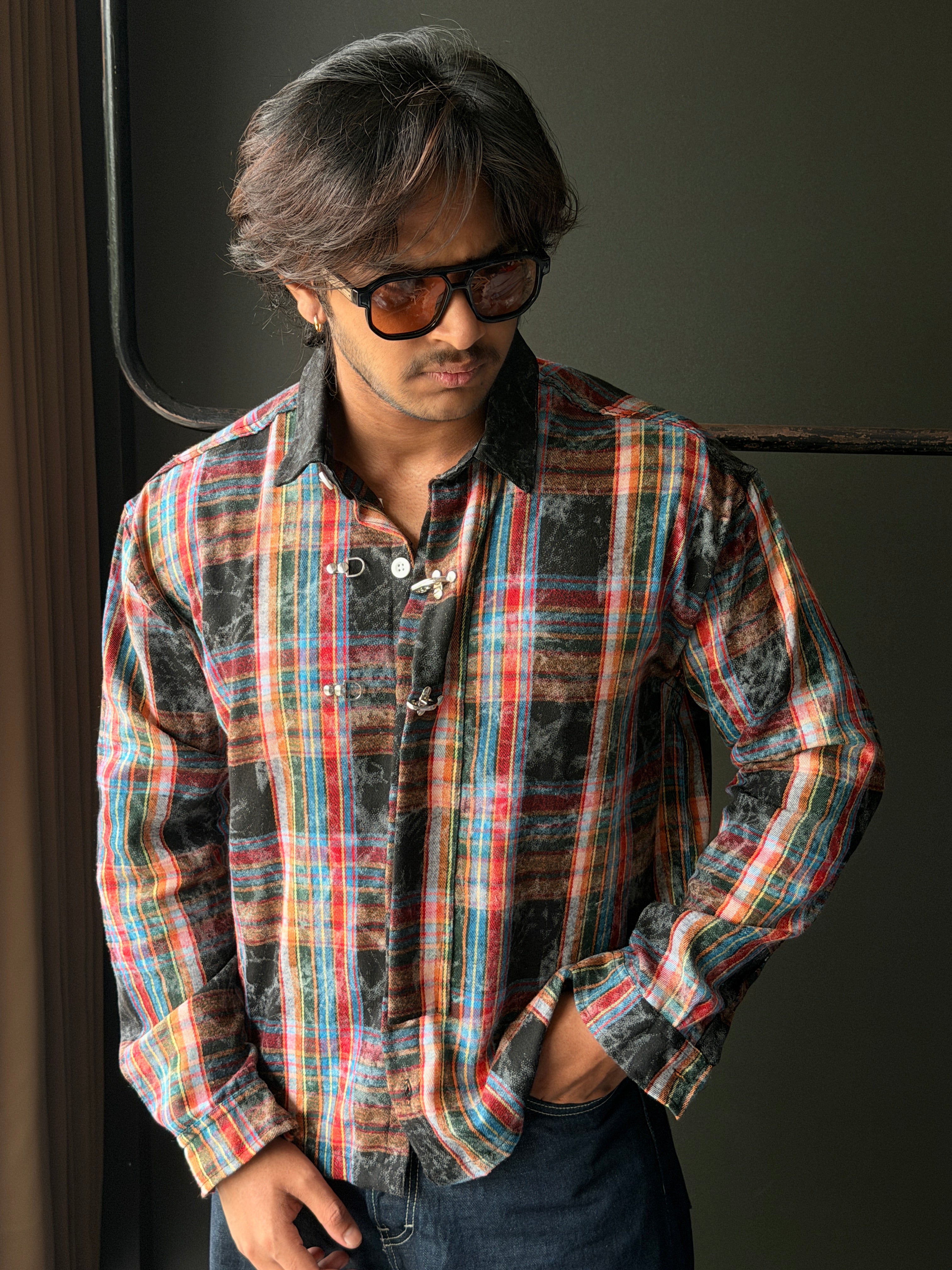 Outlaw Plaid IMP Brush Cotton Fullsleeve Shirt