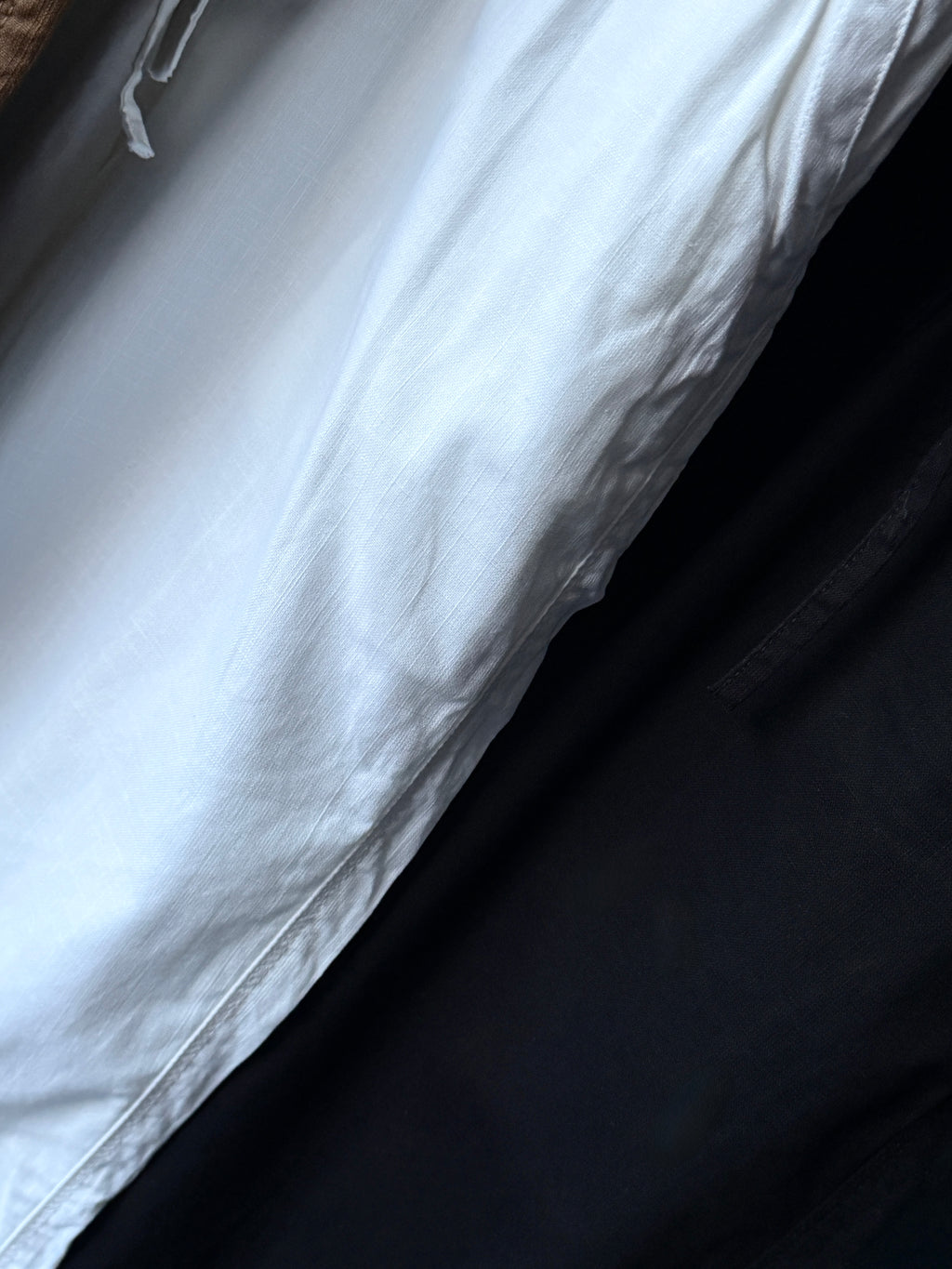 Arctic White Linen Baggy Pants