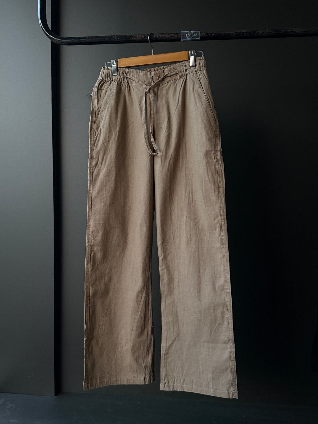 Sandstone Khaki Linen Baggy