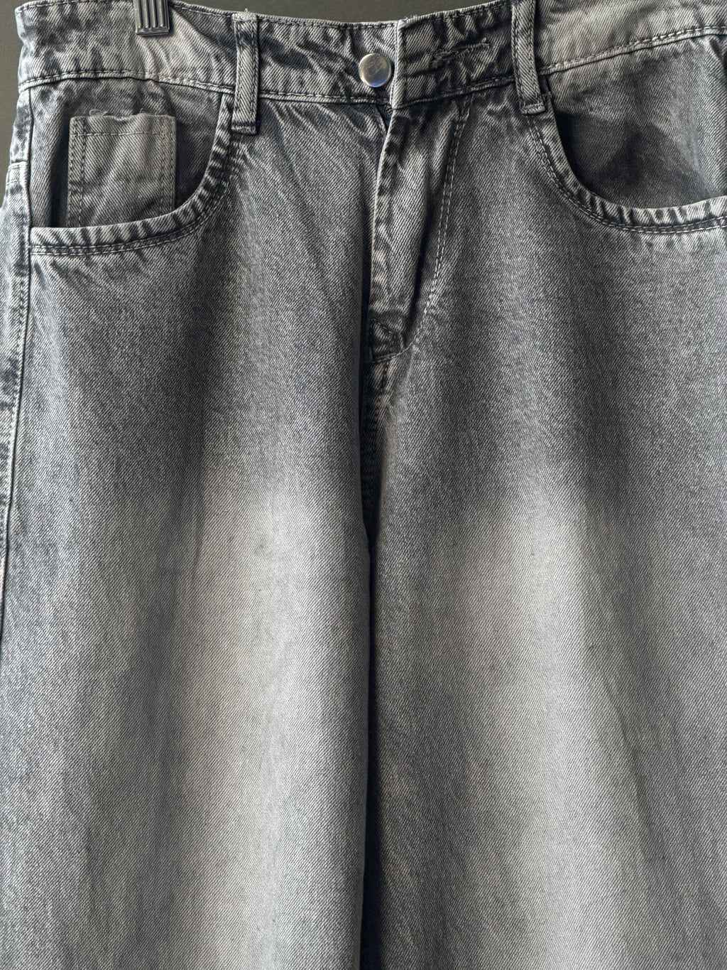 Krysen Ash stone grey wash Denim WideLeg Baggy Jn10/5