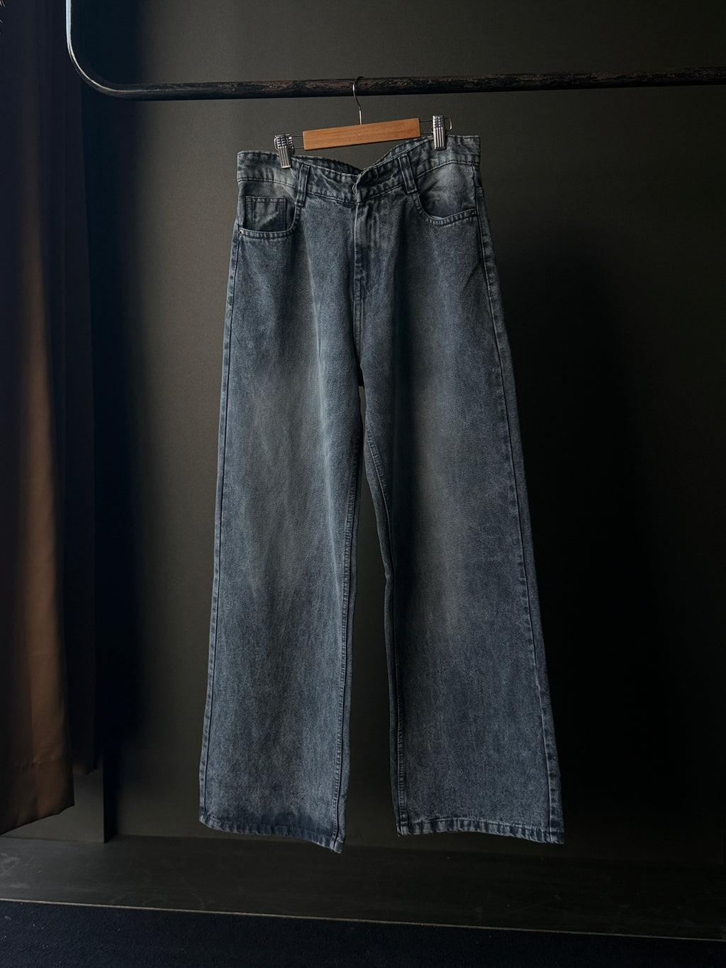 Charcoal Grey Denim          WideLeg Baggy Jn5/4