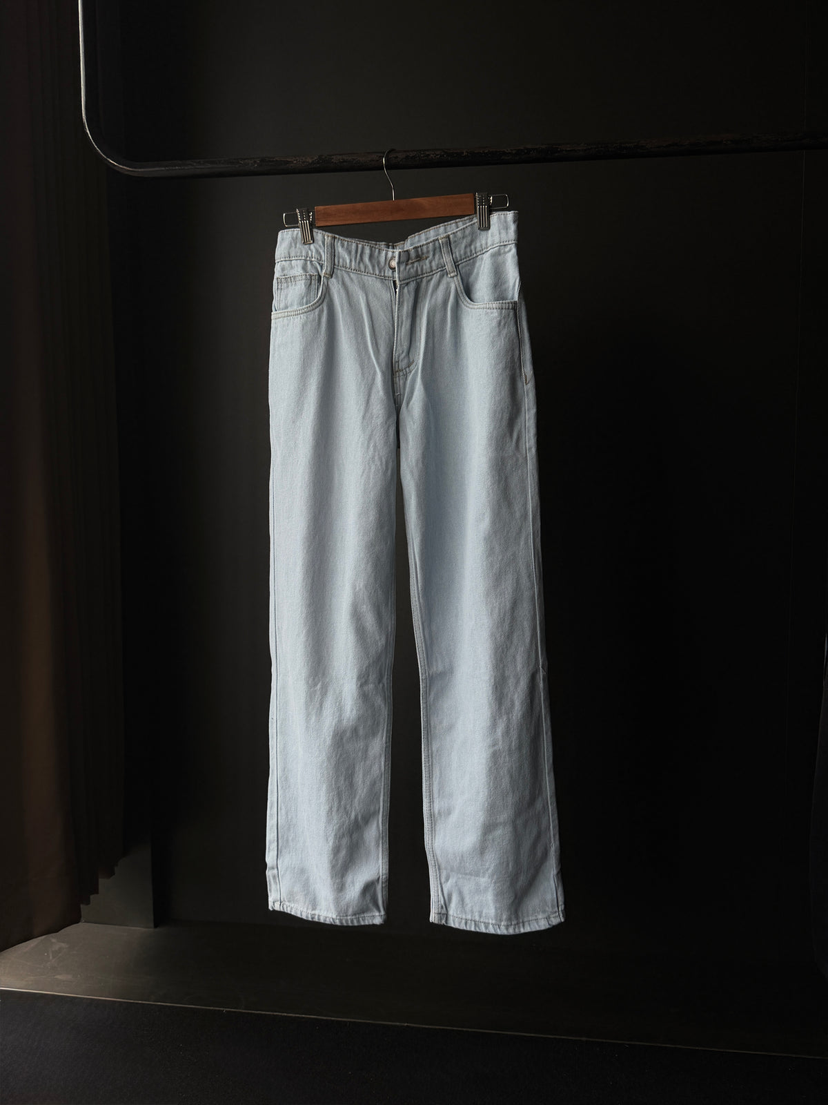 Ice District Whisker Shaded    Denim WideLeg Baggy