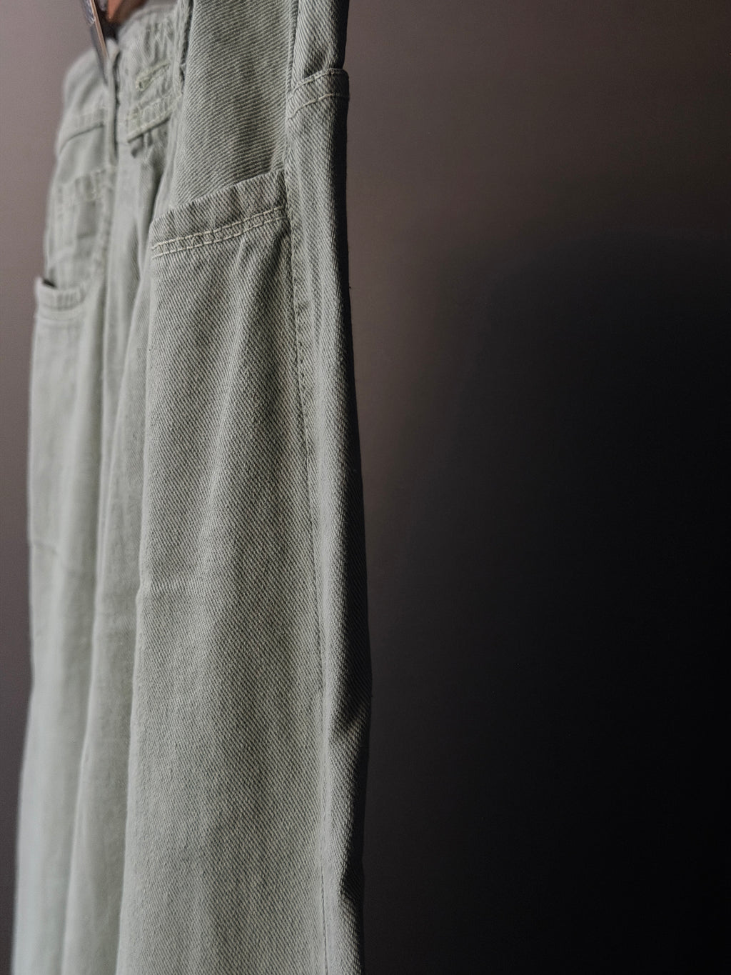 Sage Green Denim WideLeg Baggy Jn4/2
