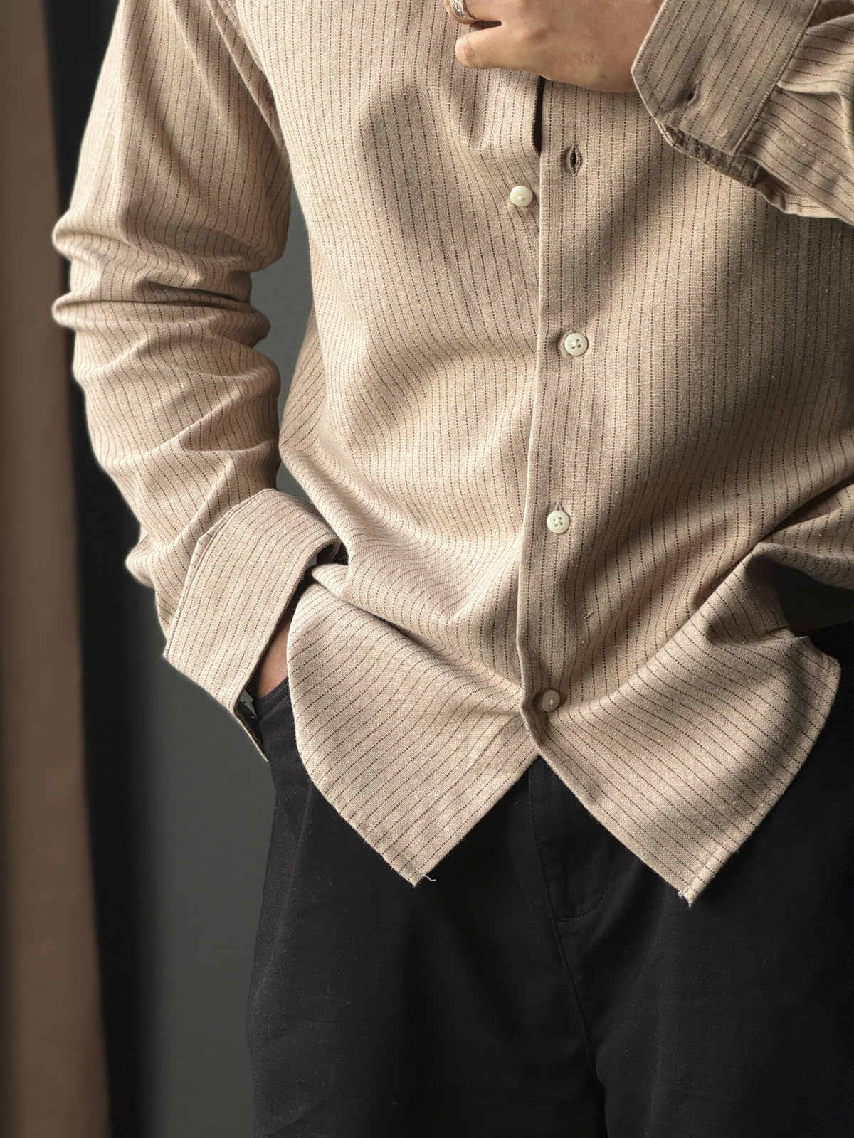 Desert Sand Classic Stripe FullSleeve Shirt