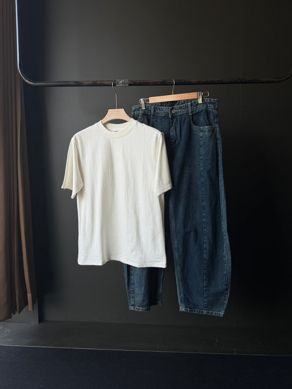 Raw Ivory Streetwear Combo FiveSleeve Tee & barrel Fit Baggy