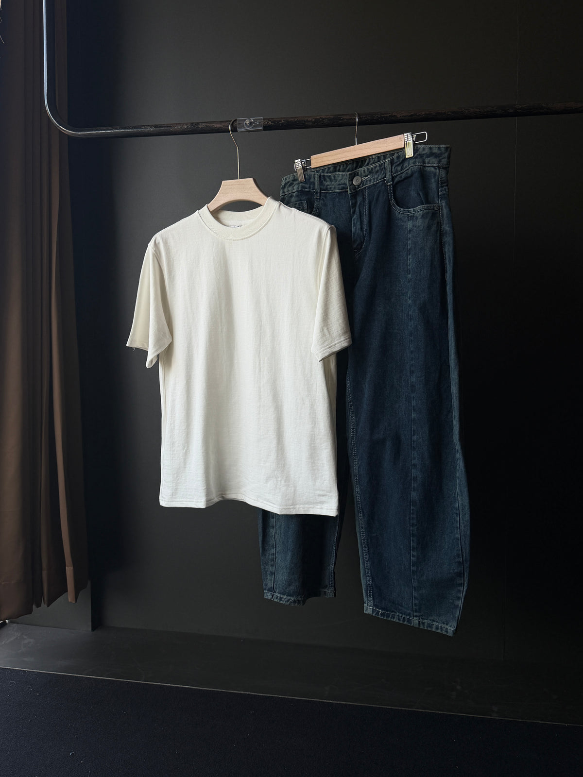 Raw Ivory Streetwear Combo FiveSleeve Tee & barrel Fit Baggy