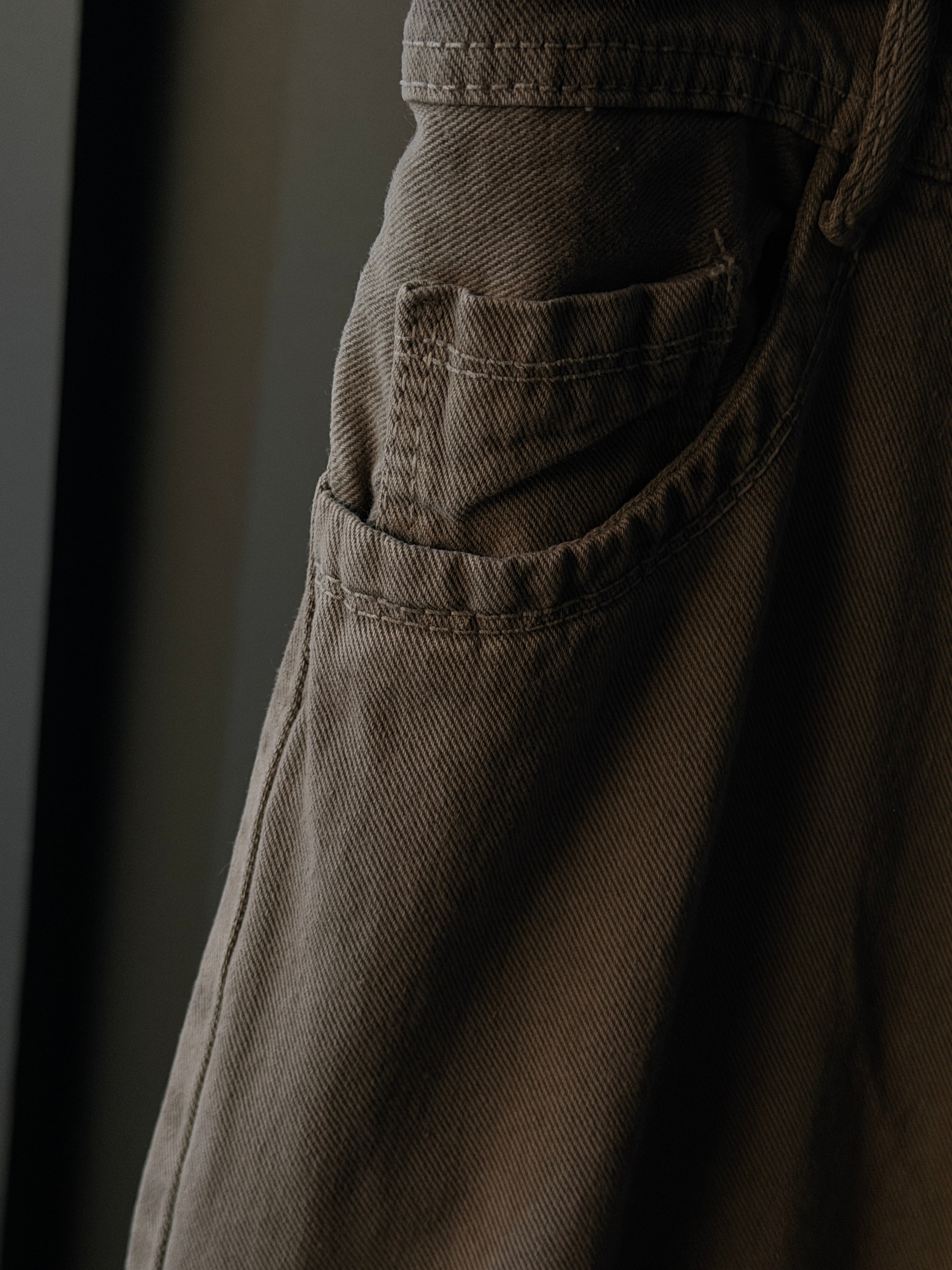 Mocha Brown Denim           WideLeg Baggy Jn4/1