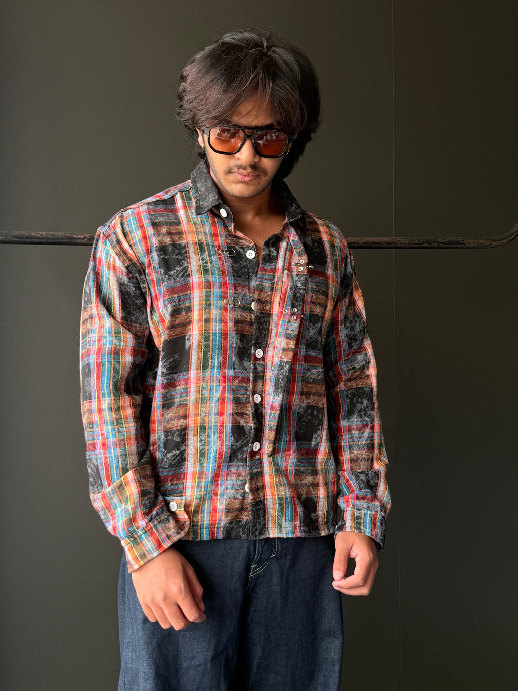 Outlaw Plaid IMP Brush Cotton Fullsleeve Shirt