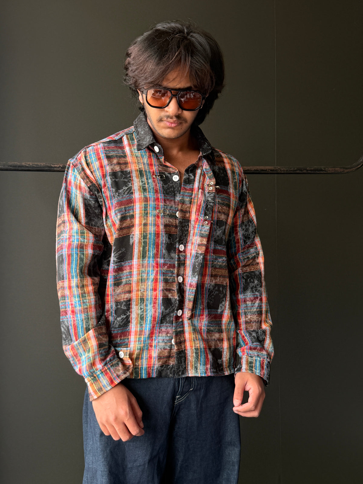 Outlaw Plaid IMP Brush Cotton Fullsleeve Shirt