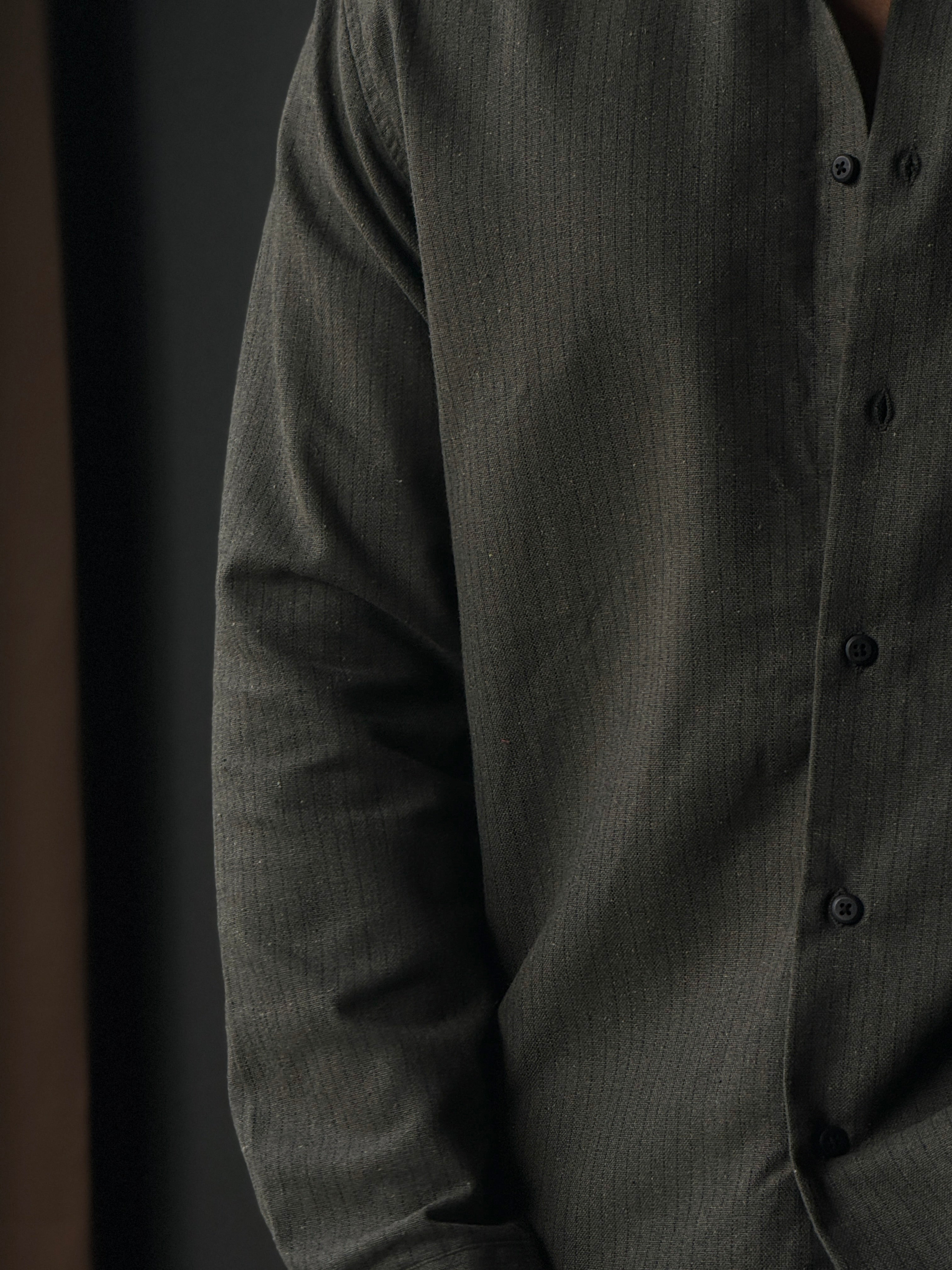 Olive Dusk – Classic Stripe FullSleeve Shirt