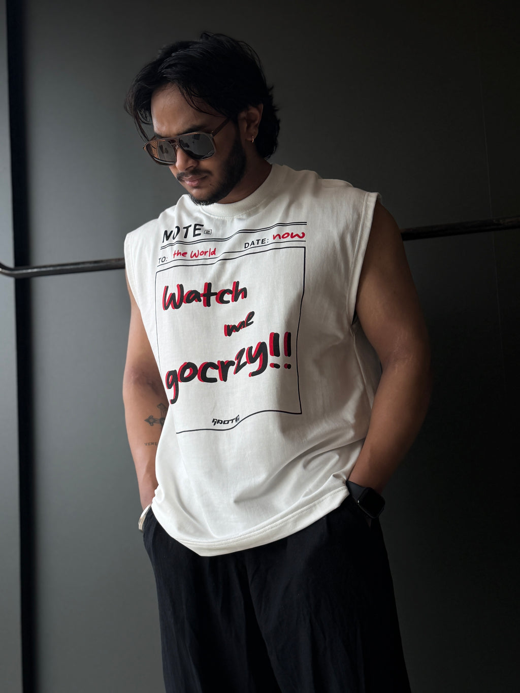 Watch Me Ivory                 Sleeveless TShirt