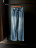 Static Blue WhiskerShaded    Denim WideLeg Baggy Jn8/3